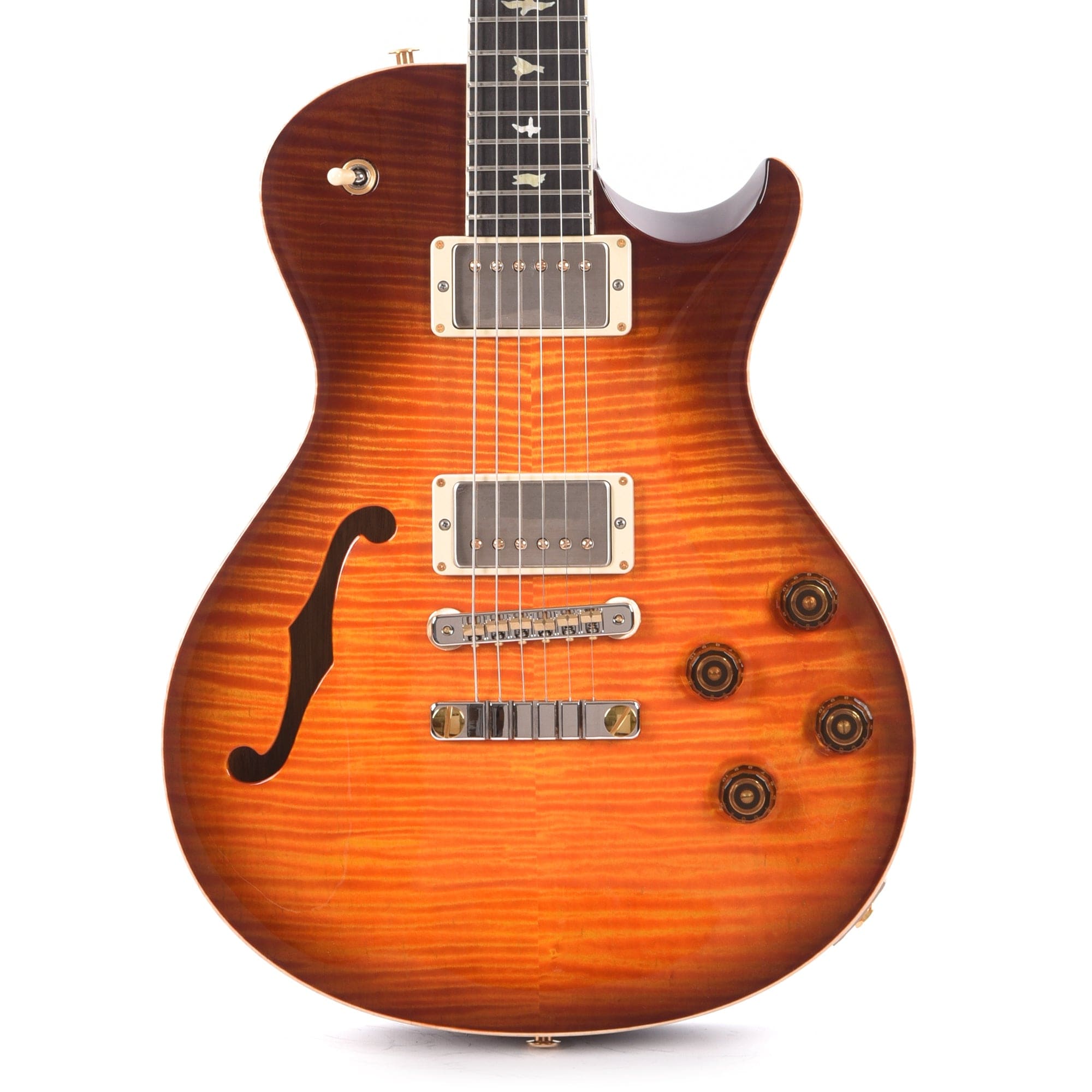 PRS Wood Library McCarty 594 Singlecut Semi-Hollow 10-Top Flame Solana Burst w/Ebony Fingerboard & Rosewood Neck Electric Guitars / Semi-Hollow