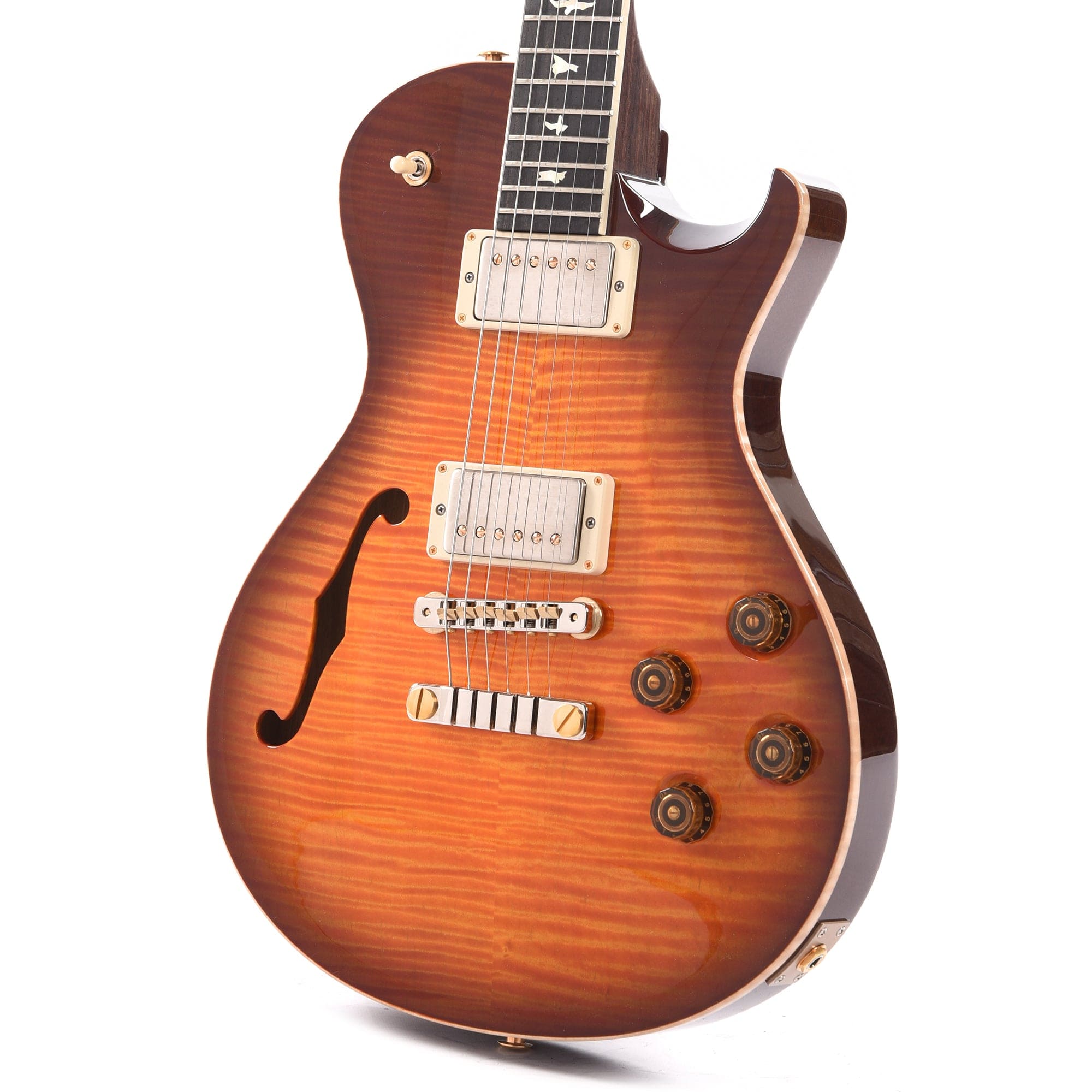 PRS Wood Library McCarty 594 Singlecut Semi-Hollow 10-Top Flame Solana Burst w/Ebony Fingerboard & Rosewood Neck Electric Guitars / Semi-Hollow