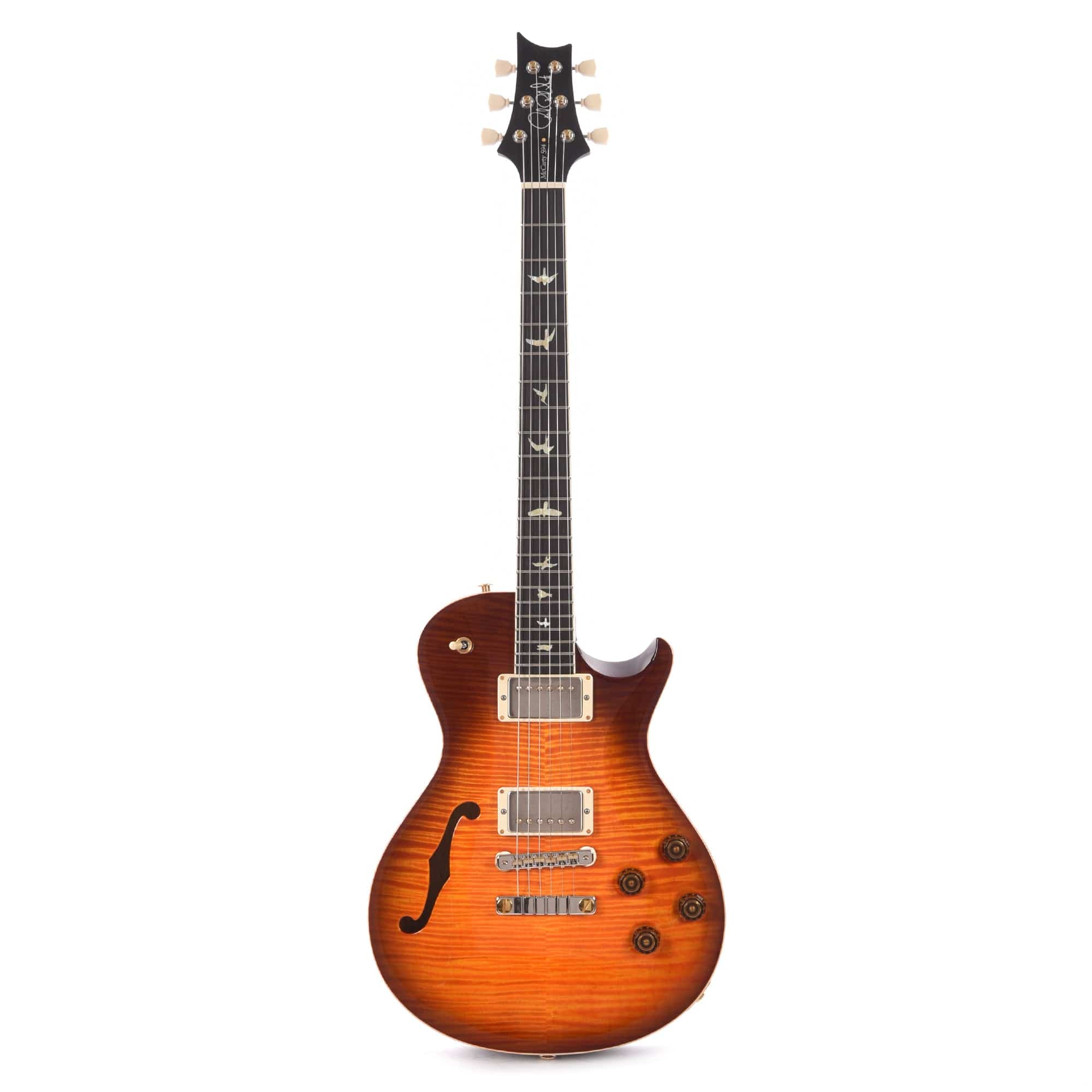 PRS Wood Library McCarty 594 Singlecut Semi-Hollow 10-Top Flame Solana Burst w/Ebony Fingerboard & Rosewood Neck Electric Guitars / Semi-Hollow