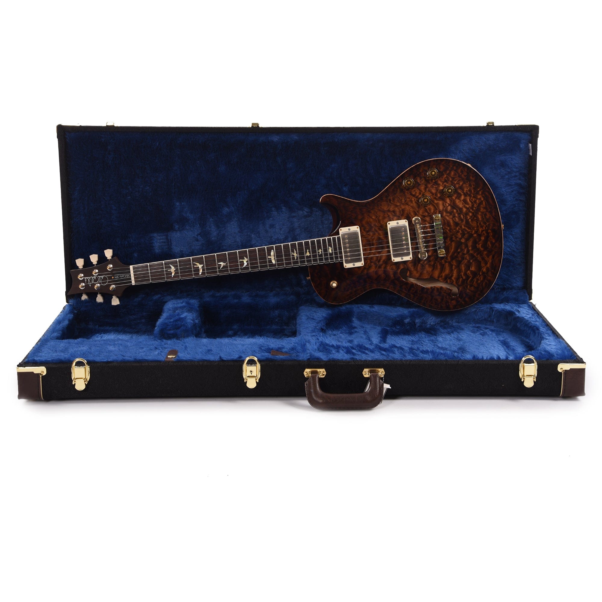 PRS Wood Library McCarty 594 Singlecut Semi-Hollow 10-Top Quilt/Swamp Ash Copperhead Burst w/Brazilian Rosewood Fingerboard & Roasted Figured Maple Neck Electric Guitars / Semi-Hollow