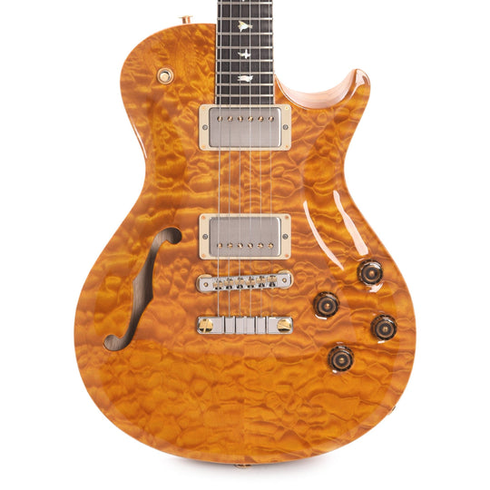 PRS Wood Library McCarty 594 Singlecut Semi-Hollow 10-Top Quilt/Swamp Ash Santana Yellow w/Brazilian Rosewood Fingerboard & Roasted Figured Maple Neck Electric Guitars / Semi-Hollow