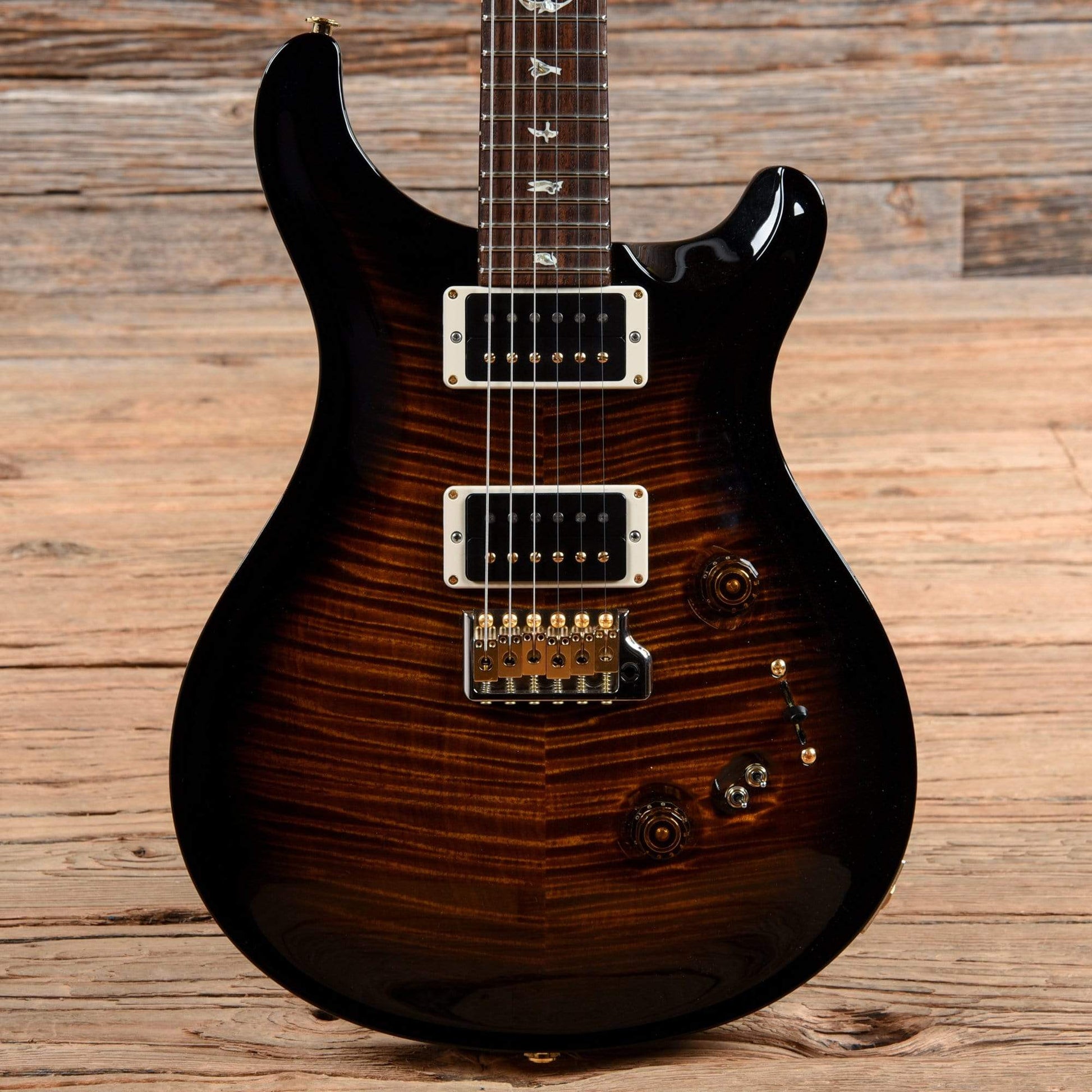 PRS Custom 24-08 10 Top Black Gold Wrap Burst 2019 Electric Guitars / Solid Body