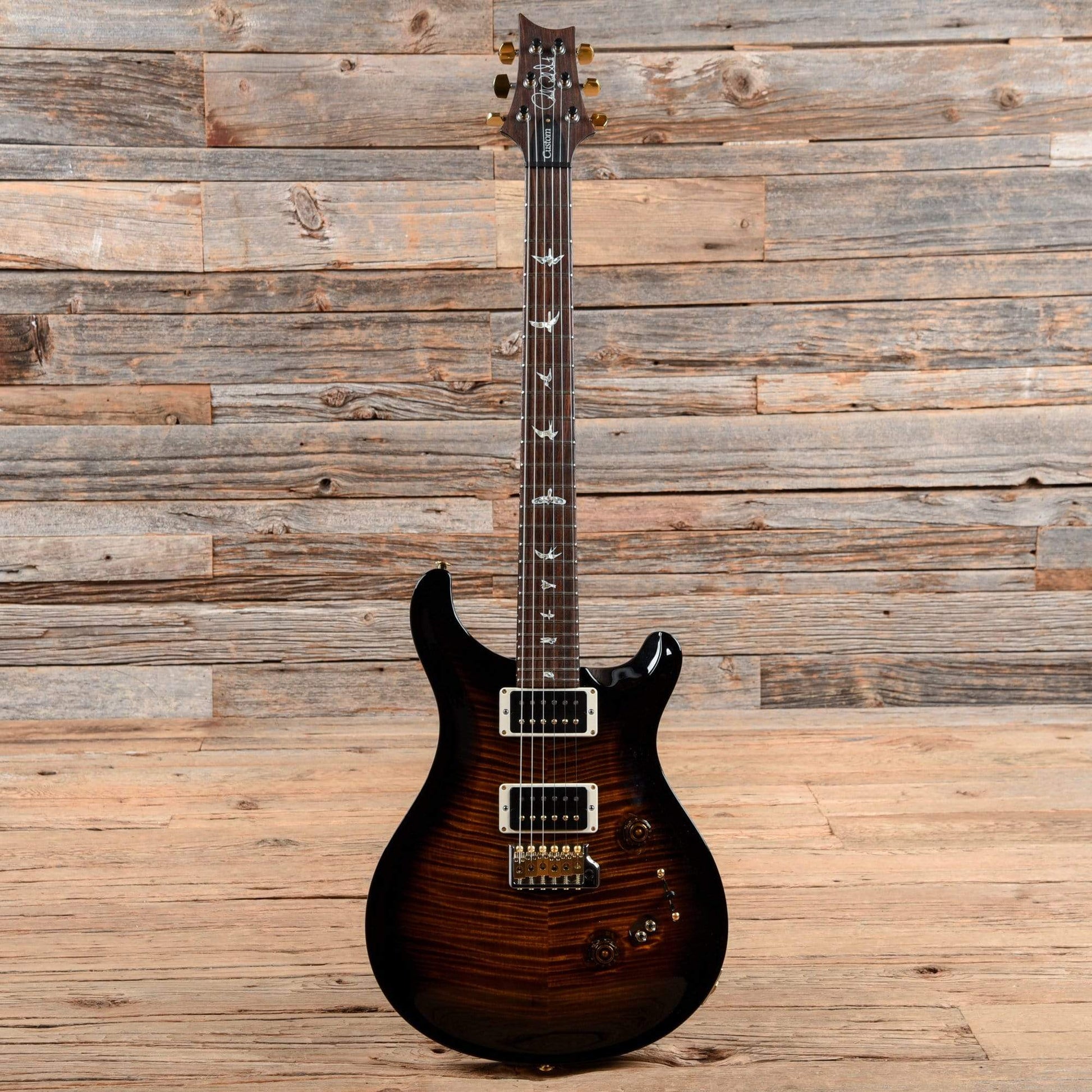 PRS Custom 24-08 10 Top Black Gold Wrap Burst 2019 Electric Guitars / Solid Body