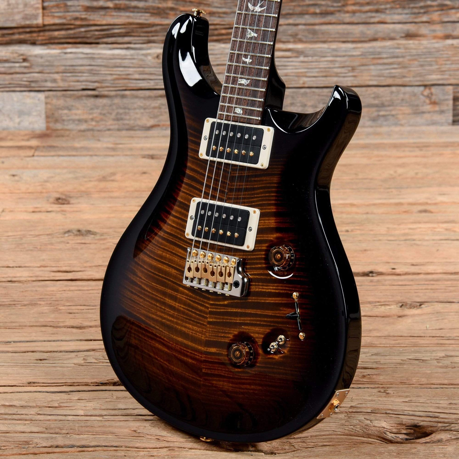 PRS Custom 24-08 10 Top Black Gold Wrap Burst 2019 Electric Guitars / Solid Body