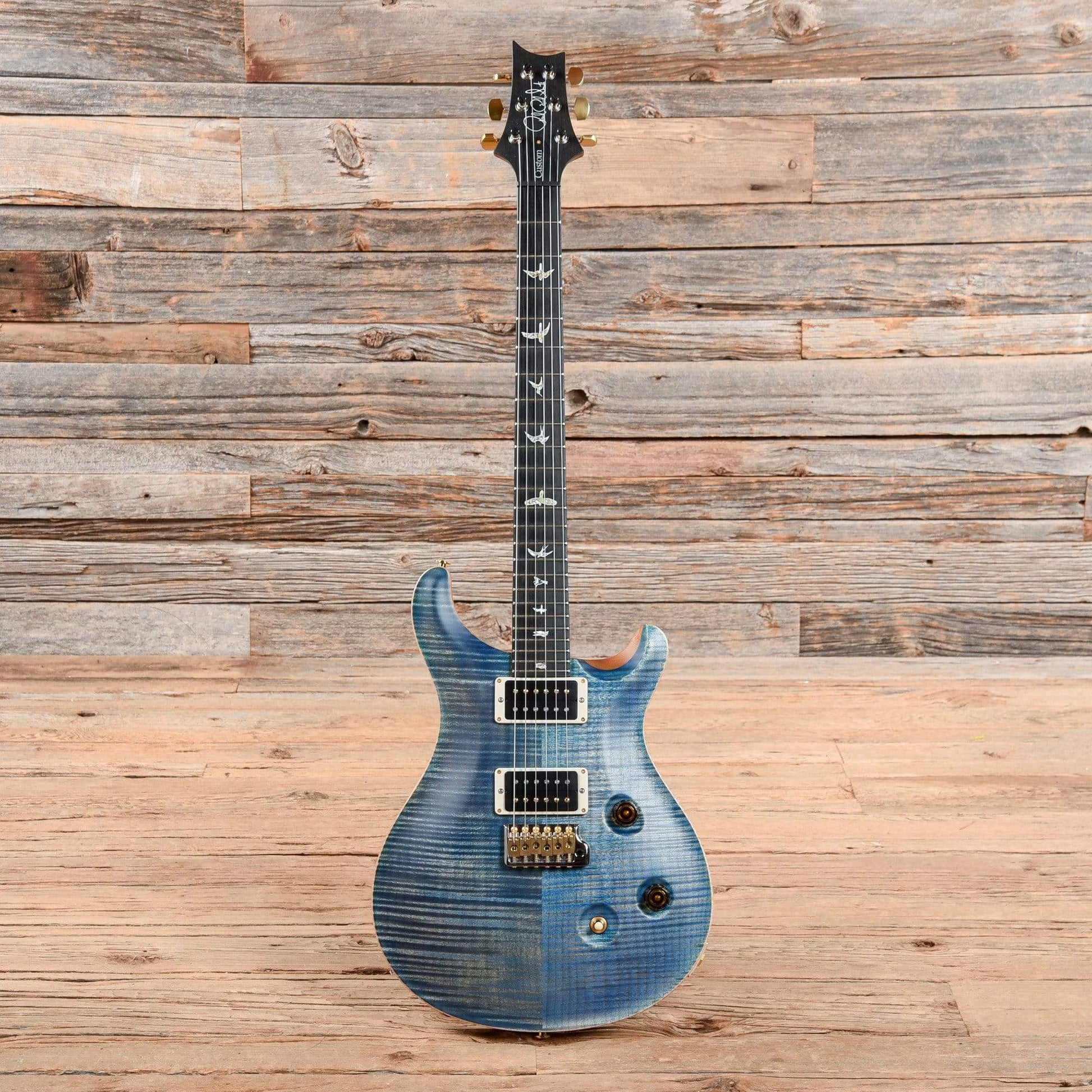 PRS Custom 24 10 Top Satin Faded Blue Jean 2019 Electric Guitars / Solid Body