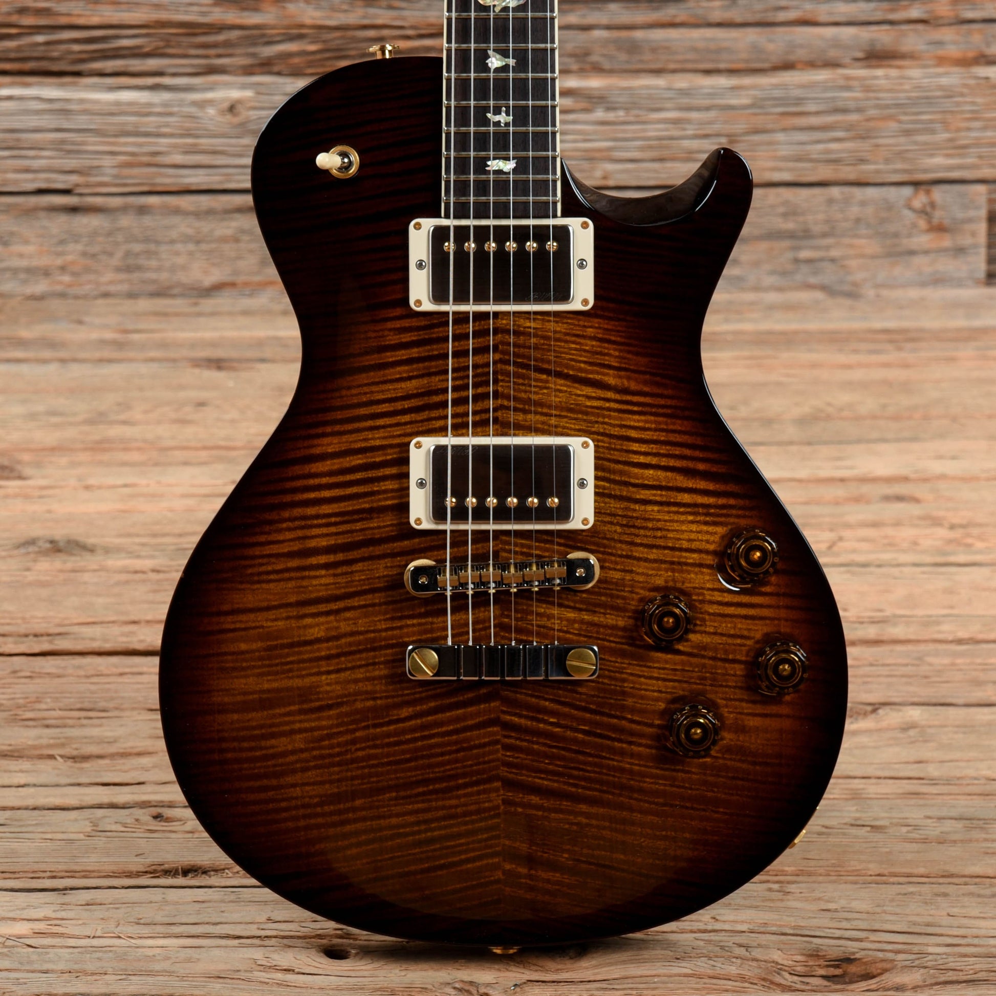 PRS McCarty Singlecut 594 10 Top Black Gold Burst Electric Guitars / Solid Body