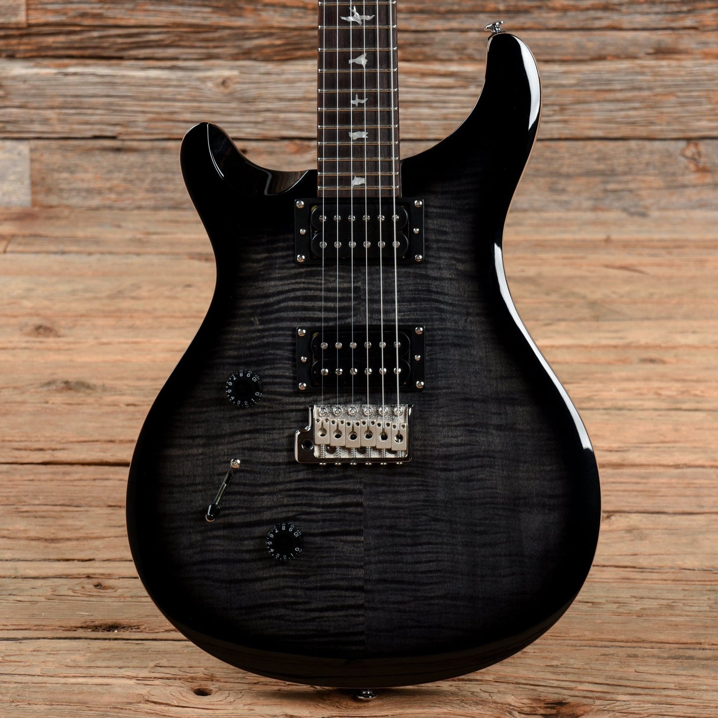 PRS SE Custom 24 Charcoal Burst 2021 LEFTY Electric Guitars / Solid Body