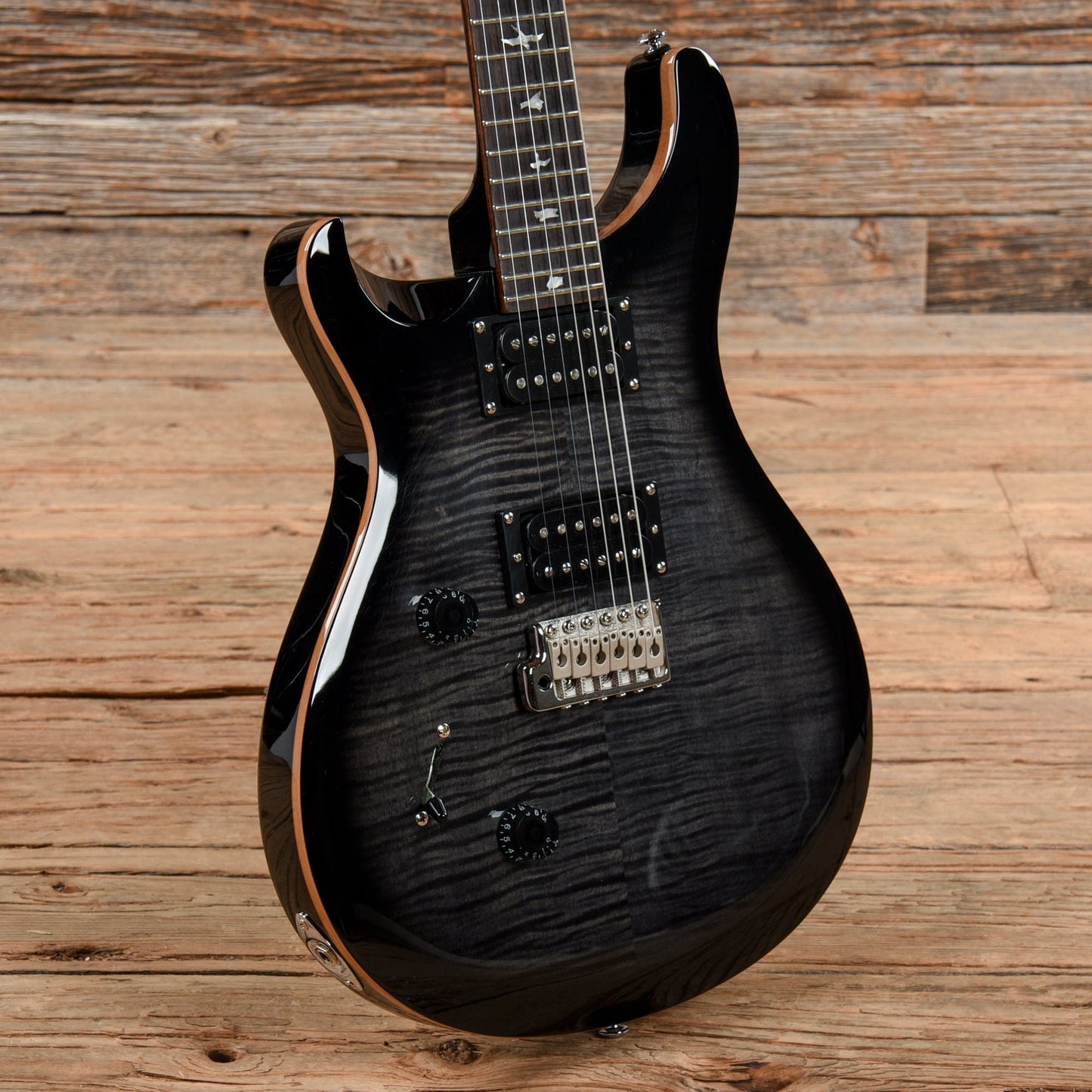 PRS SE Custom 24 Charcoal Burst 2021 LEFTY Electric Guitars / Solid Body