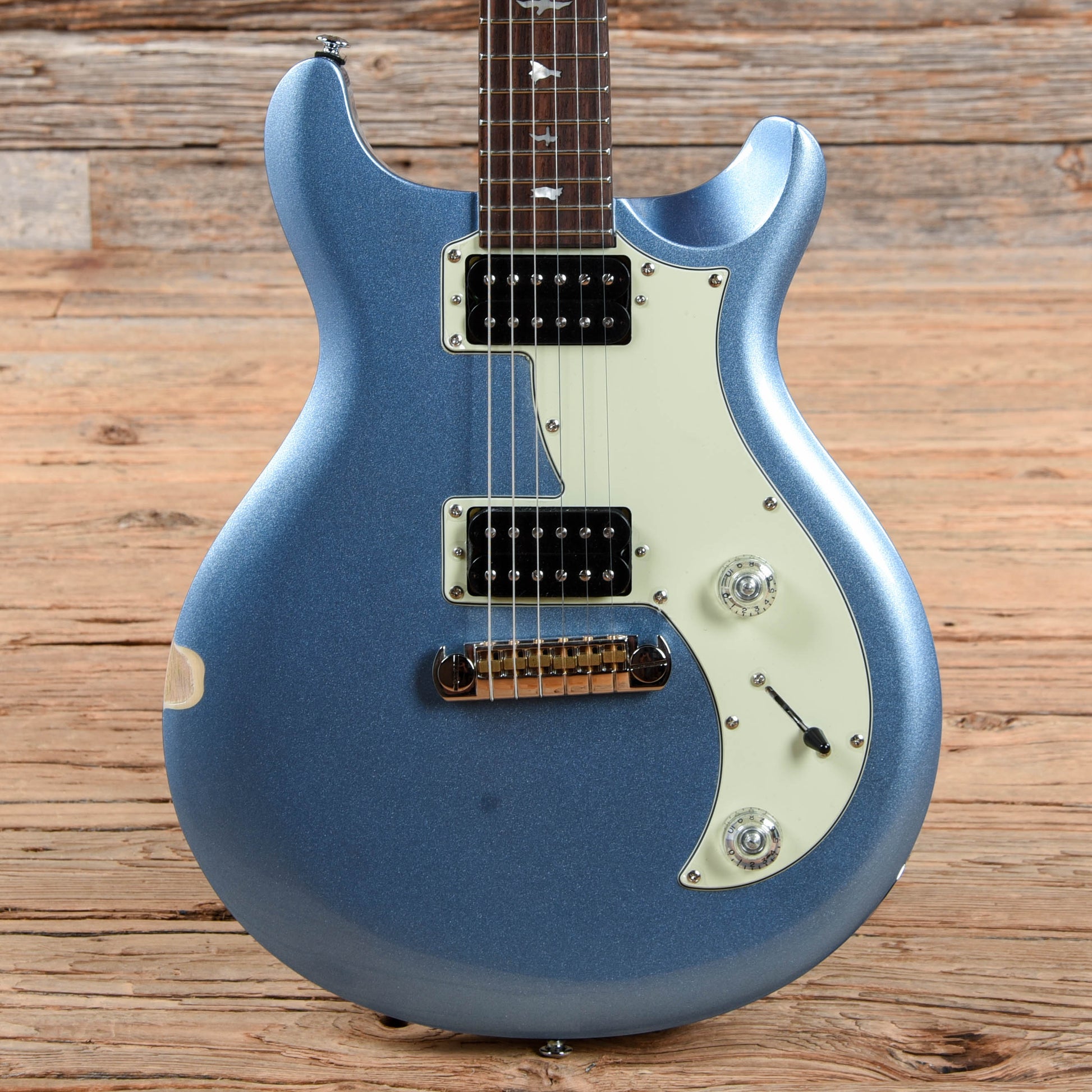 PRS SE Mira Frost Blue Metallic Electric Guitars / Solid Body