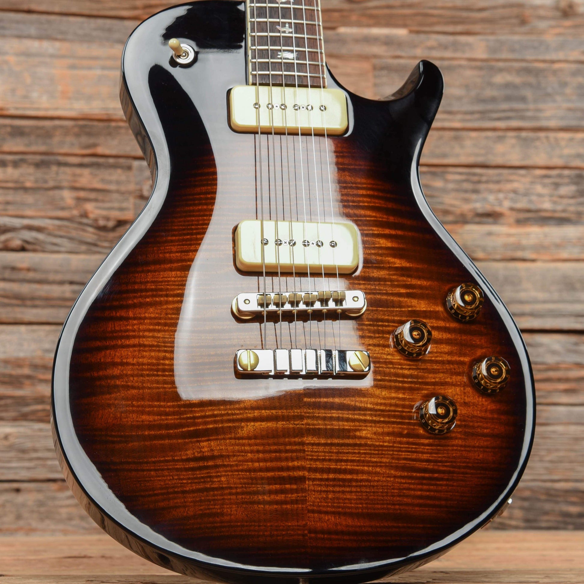 PRS Singlecut 594 Soapbar Limited Edition 10 Top Black Gold Burst 2018 Electric Guitars / Solid Body