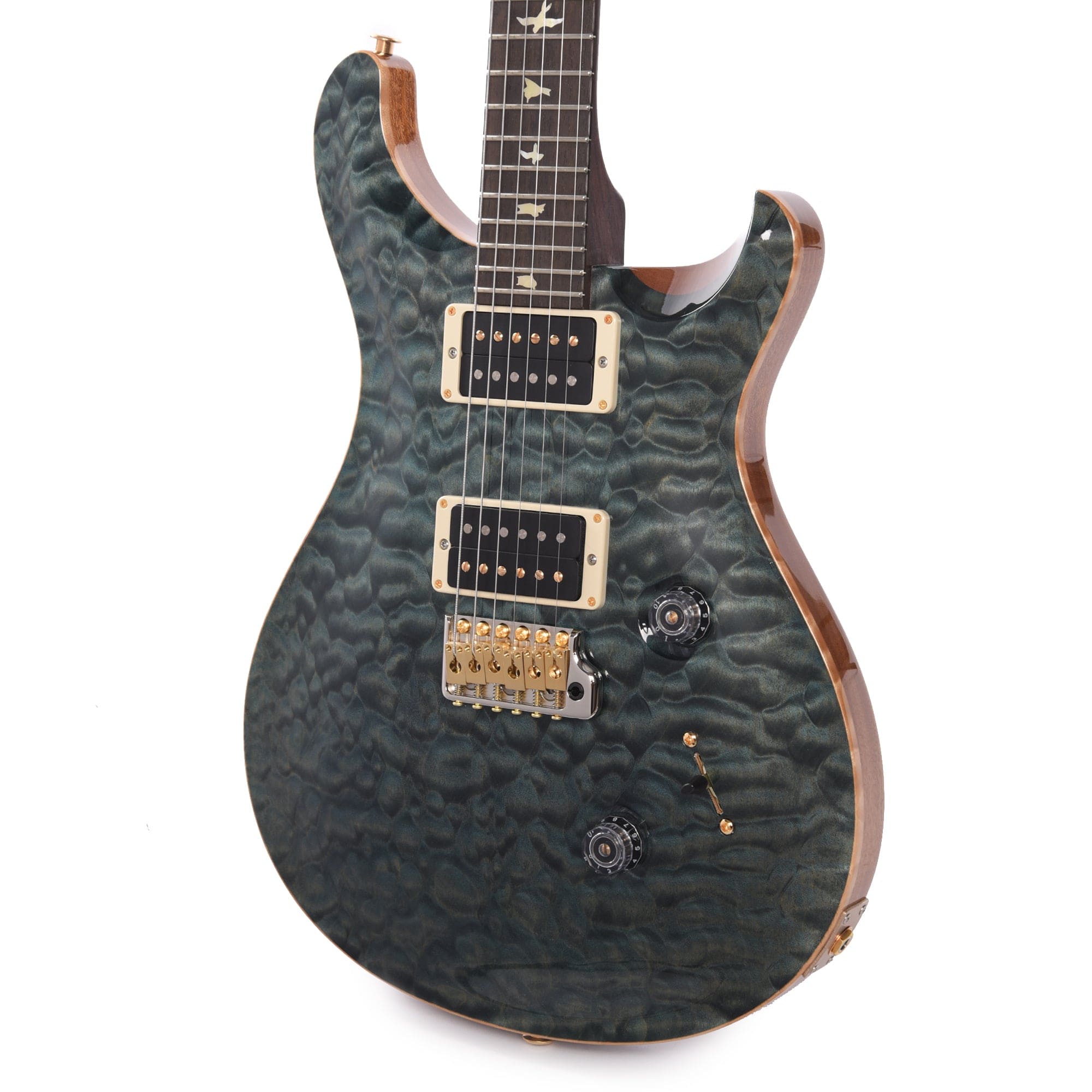 PRS Wood Library Custom 24 10-Top 1-Piece Quilt Blue Crab w/Ziricote Fingerboard & Rosewood Neck Electric Guitars / Solid Body