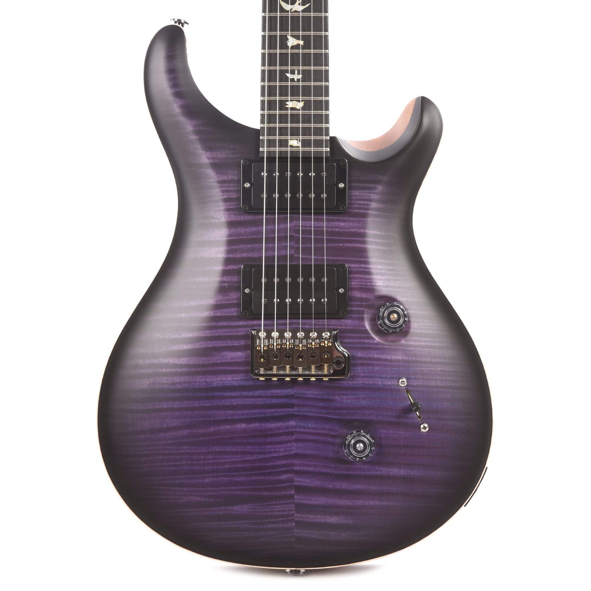 PRS Wood Library Custom 24 10 Top Flame Armando's Amethyst Smokeburst Satin w/Pattern Thin Stained Figured Maple Neck & Ebony Fingerboard Electric Guitars / Solid Body