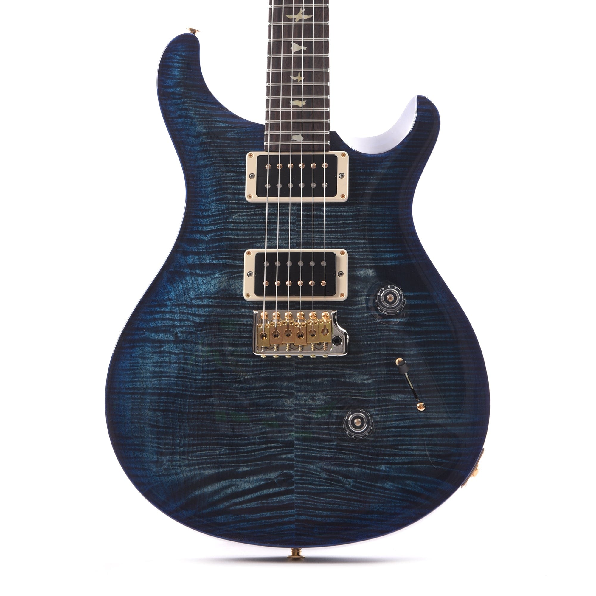 PRS Wood Library Custom 24 10-Top Flame Faded Blue Burst Wrap w/Cocobolo Fingerboard & Korina Body Electric Guitars / Solid Body