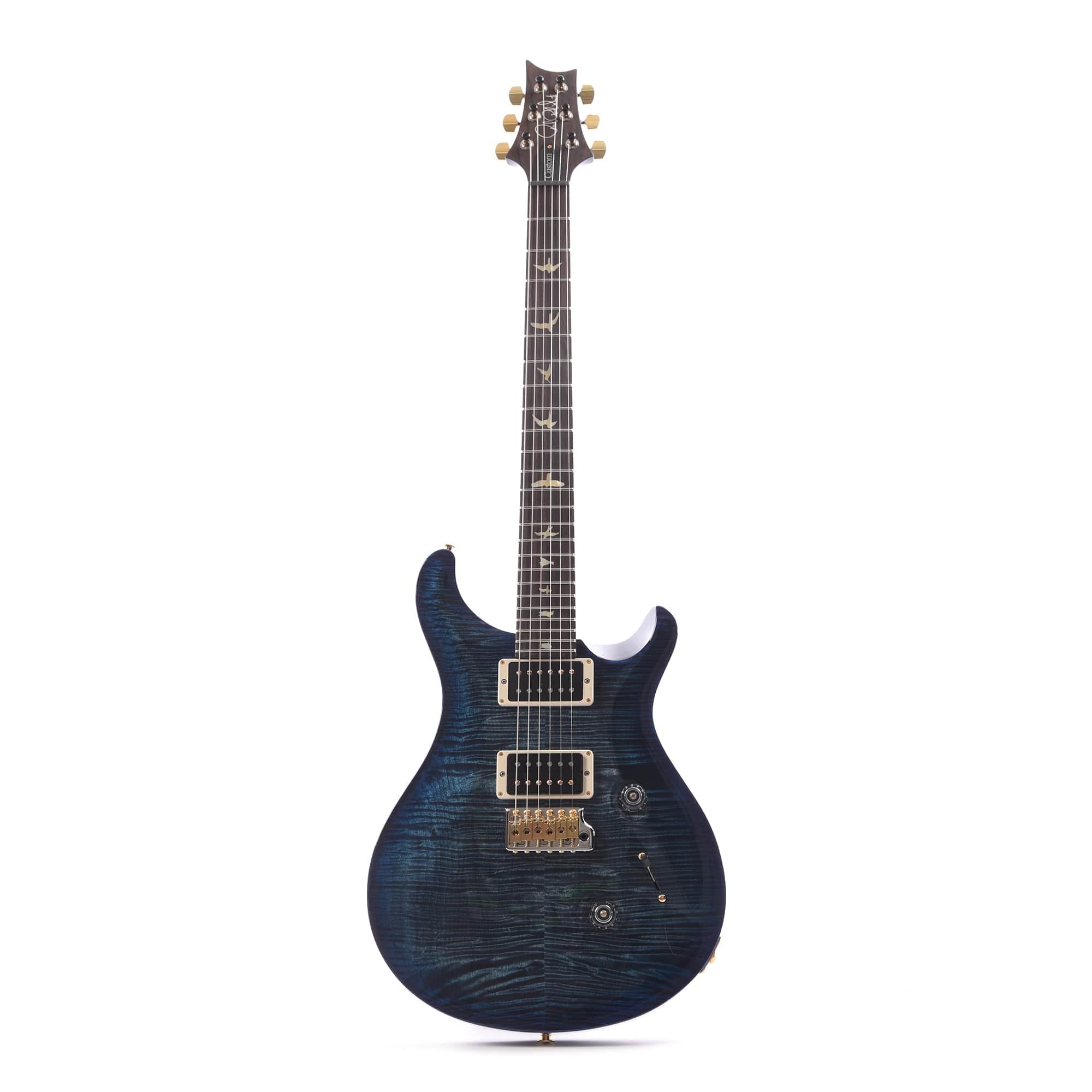 PRS Wood Library Custom 24 10-Top Flame Faded Blue Burst Wrap w/Cocobolo Fingerboard & Korina Body Electric Guitars / Solid Body