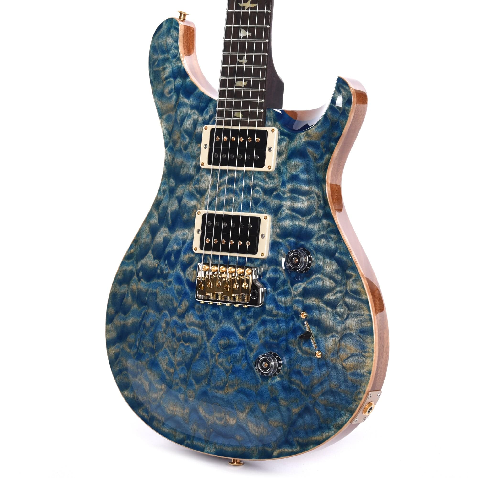 PRS Wood Library Custom 24 10-Top Quilt Faded Blue Burst Wrap w/Ziricote Fingerboard & Rosewood Neck Electric Guitars / Solid Body