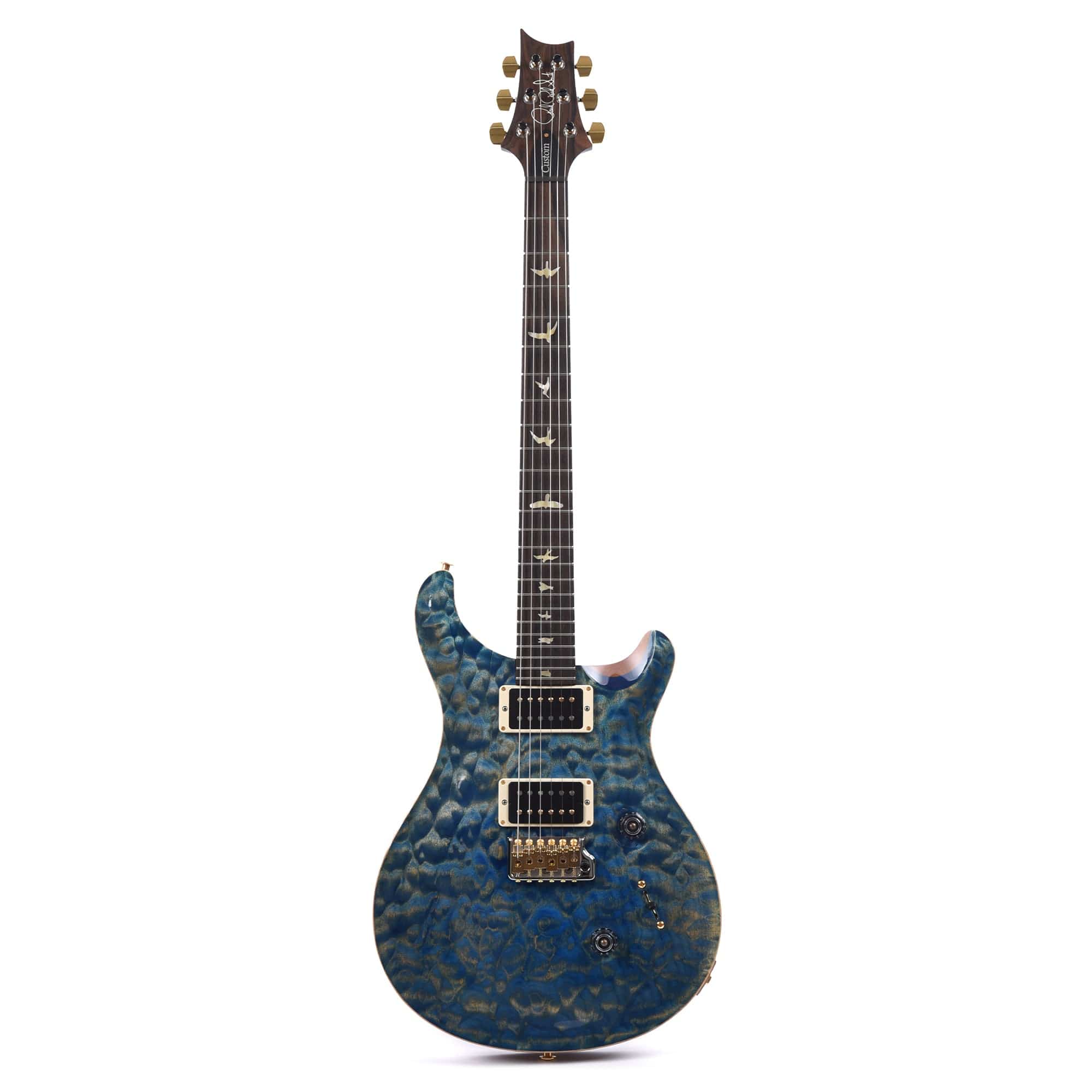 PRS Wood Library Custom 24 10-Top Quilt Faded Blue Burst Wrap w/Ziricote Fingerboard & Rosewood Neck Electric Guitars / Solid Body