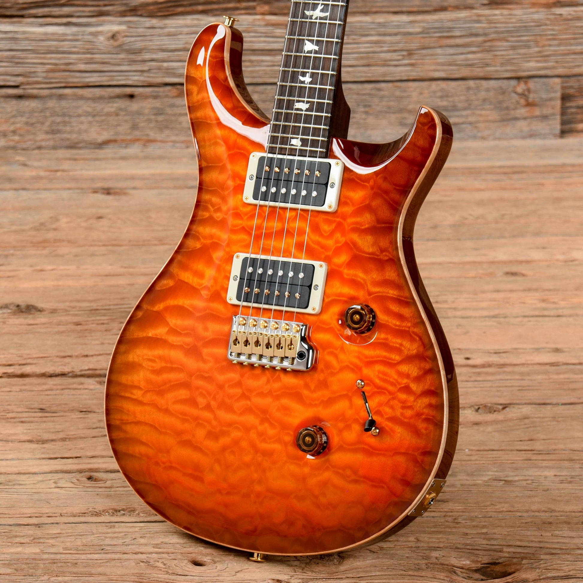 PRS Wood Library Custom 24 10-Top Quilt Solana Burst w/Ziricote Fingerboard & Rosewood Neck Electric Guitars / Solid Body