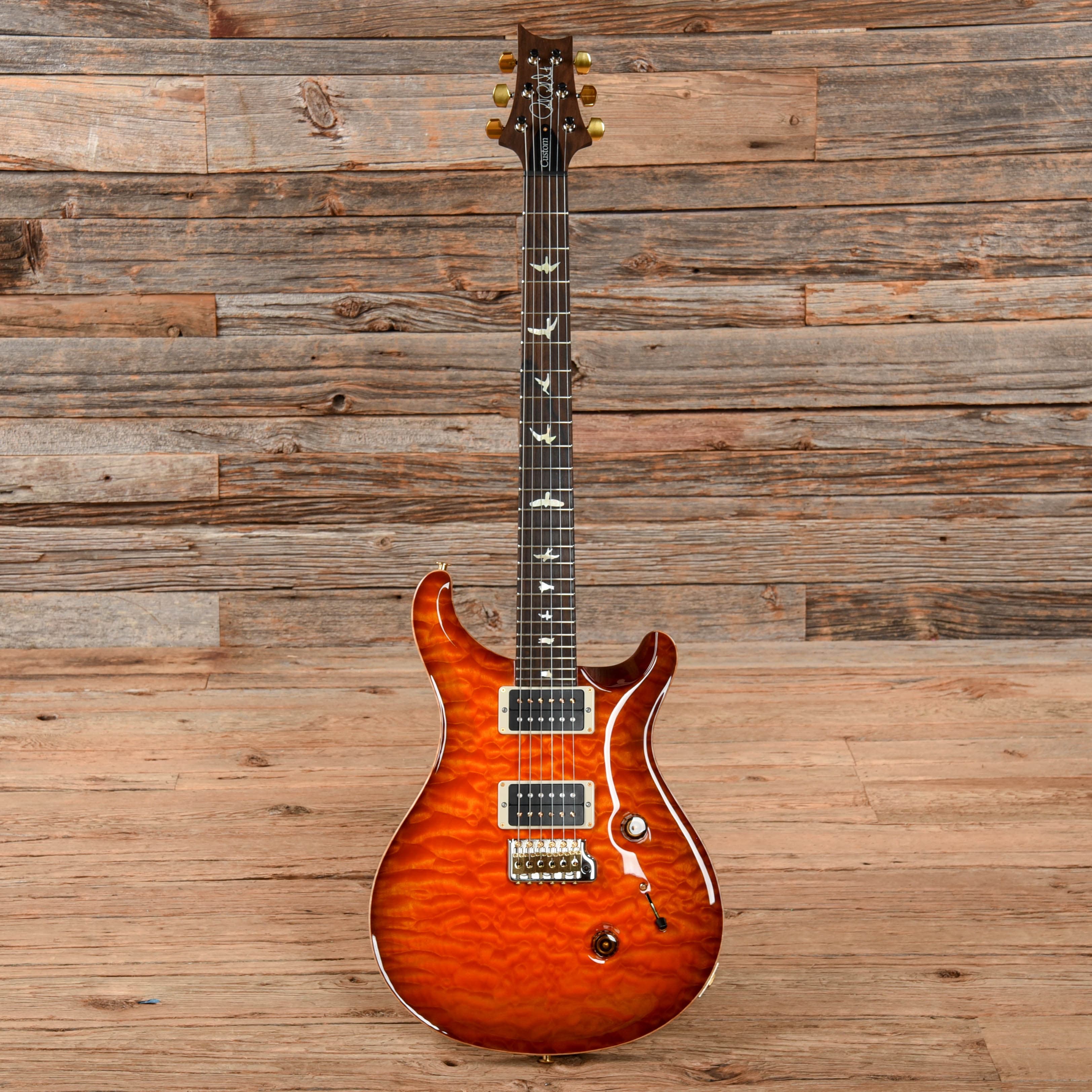 PRS Wood Library Custom 24 10-Top Quilt Solana Burst w/Ziricote Fingerboard & Rosewood Neck Electric Guitars / Solid Body