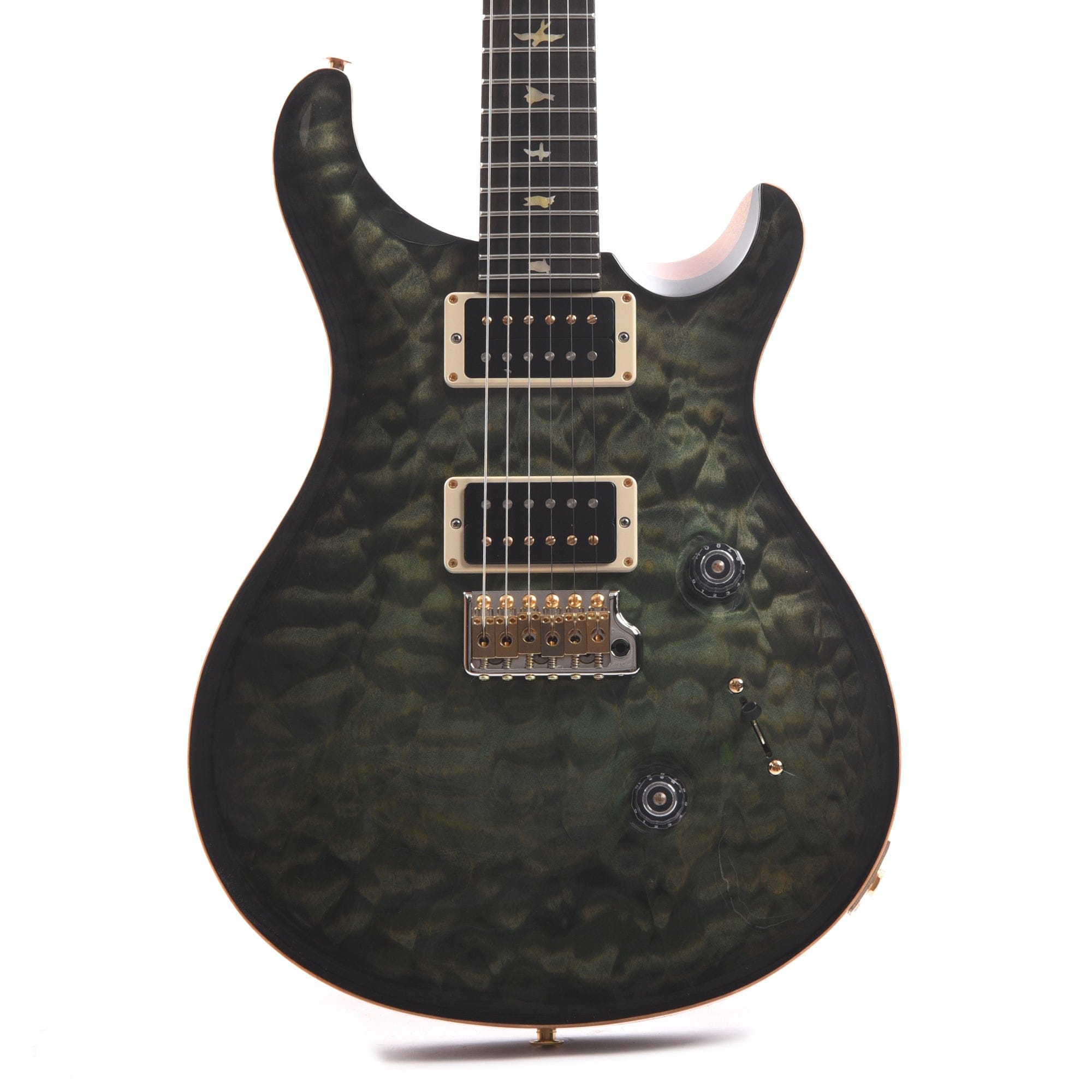 PRS Wood Library Custom 24 10-Top Quilt Trampas Green w/Ziricote Fingerboard & Rosewood Neck Electric Guitars / Solid Body