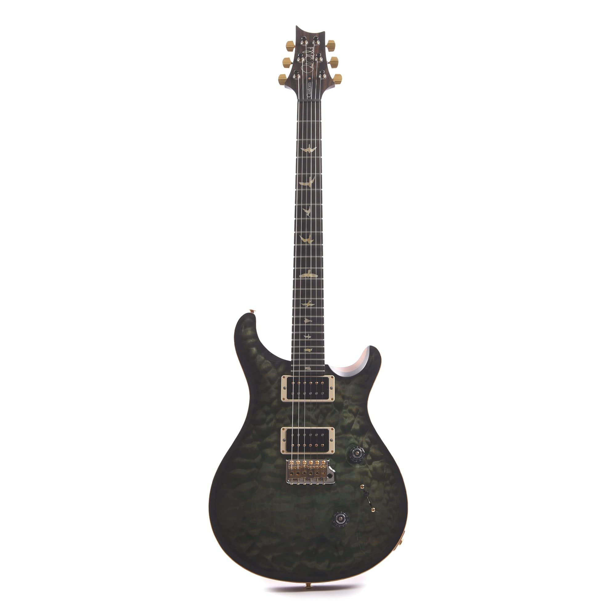 PRS Wood Library Custom 24 10-Top Quilt Trampas Green w/Ziricote Fingerboard & Rosewood Neck Electric Guitars / Solid Body