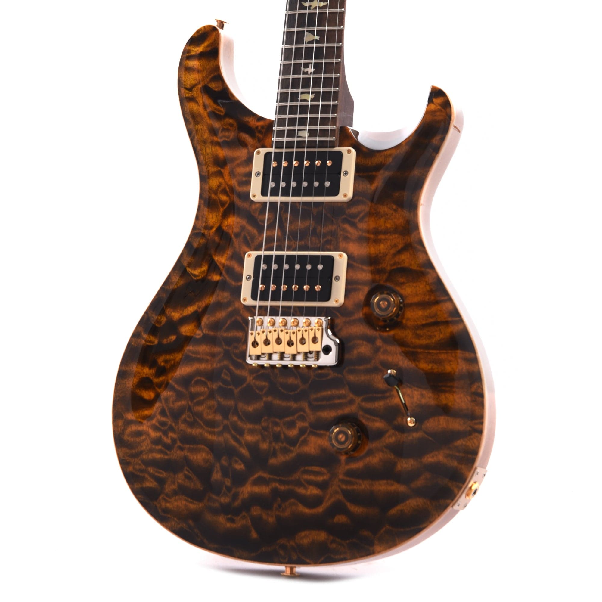 PRS Wood Library Custom 24 10-Top Quilt Yellow Tiger w/Ziricote Fingerboard & Rosewood Neck Electric Guitars / Solid Body