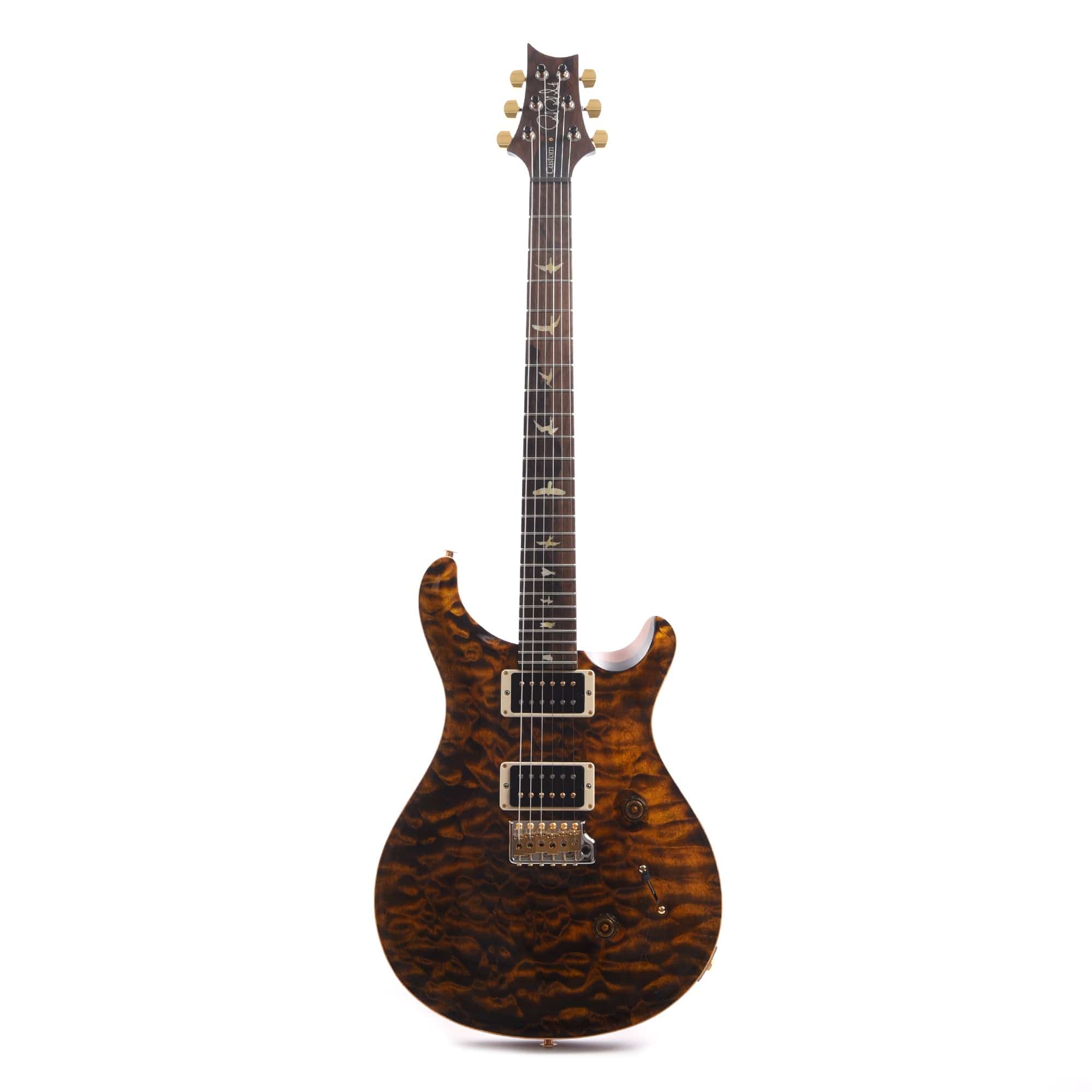 PRS Wood Library Custom 24 10-Top Quilt Yellow Tiger w/Ziricote Fingerboard & Rosewood Neck Electric Guitars / Solid Body