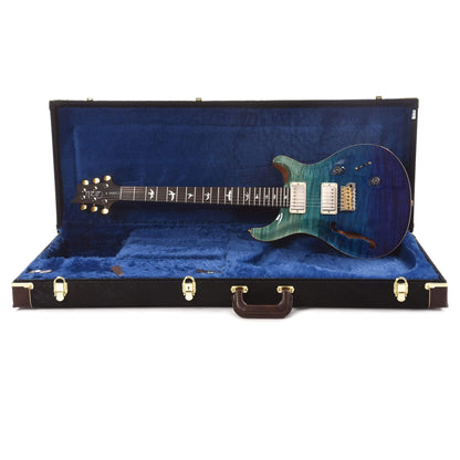 PRS Wood Library Custom 24 Semi-Hollow 10 Top Flame Blue Fade One-Piece Top w/Torrefied Maple Neck & Brazilian Rosewood Fingerboard Electric Guitars / Solid Body