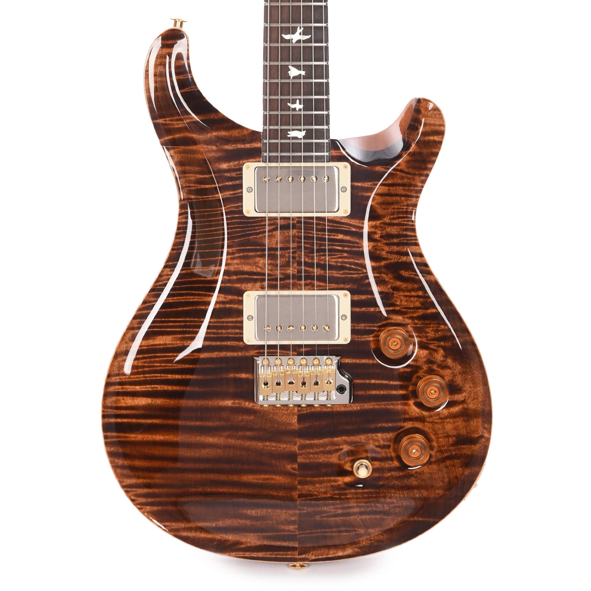 PRS Wood Library DGT 10-Top Flame Copperhead w/Brazilian Rosewood Fingerboard & Stained Figured Maple Neck Electric Guitars / Solid Body