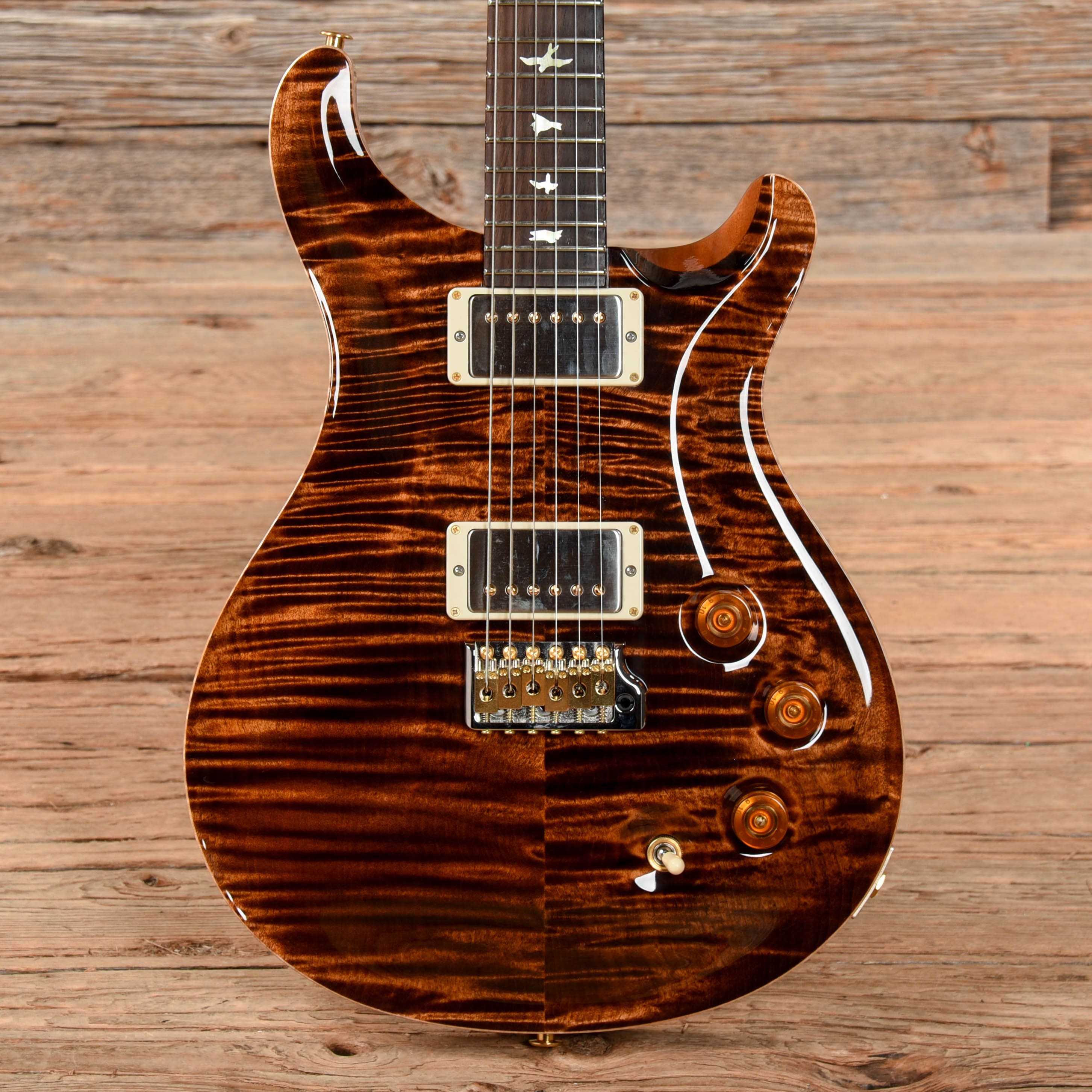 PRS Wood Library DGT 10-Top Flame Copperhead w/Brazilian Rosewood Fingerboard & Stained Figured Maple Neck Electric Guitars / Solid Body