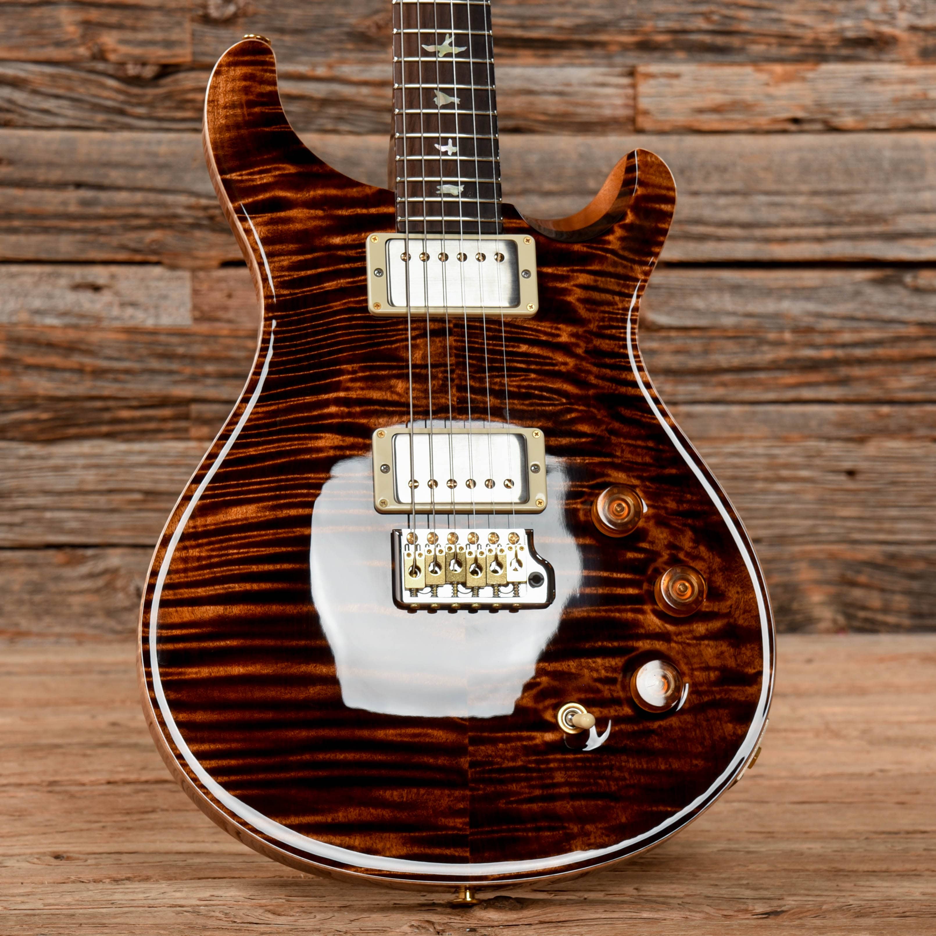 PRS Wood Library DGT 10-Top Flame Copperhead w/Brazilian Rosewood Fingerboard & Stained Figured Maple Neck Electric Guitars / Solid Body