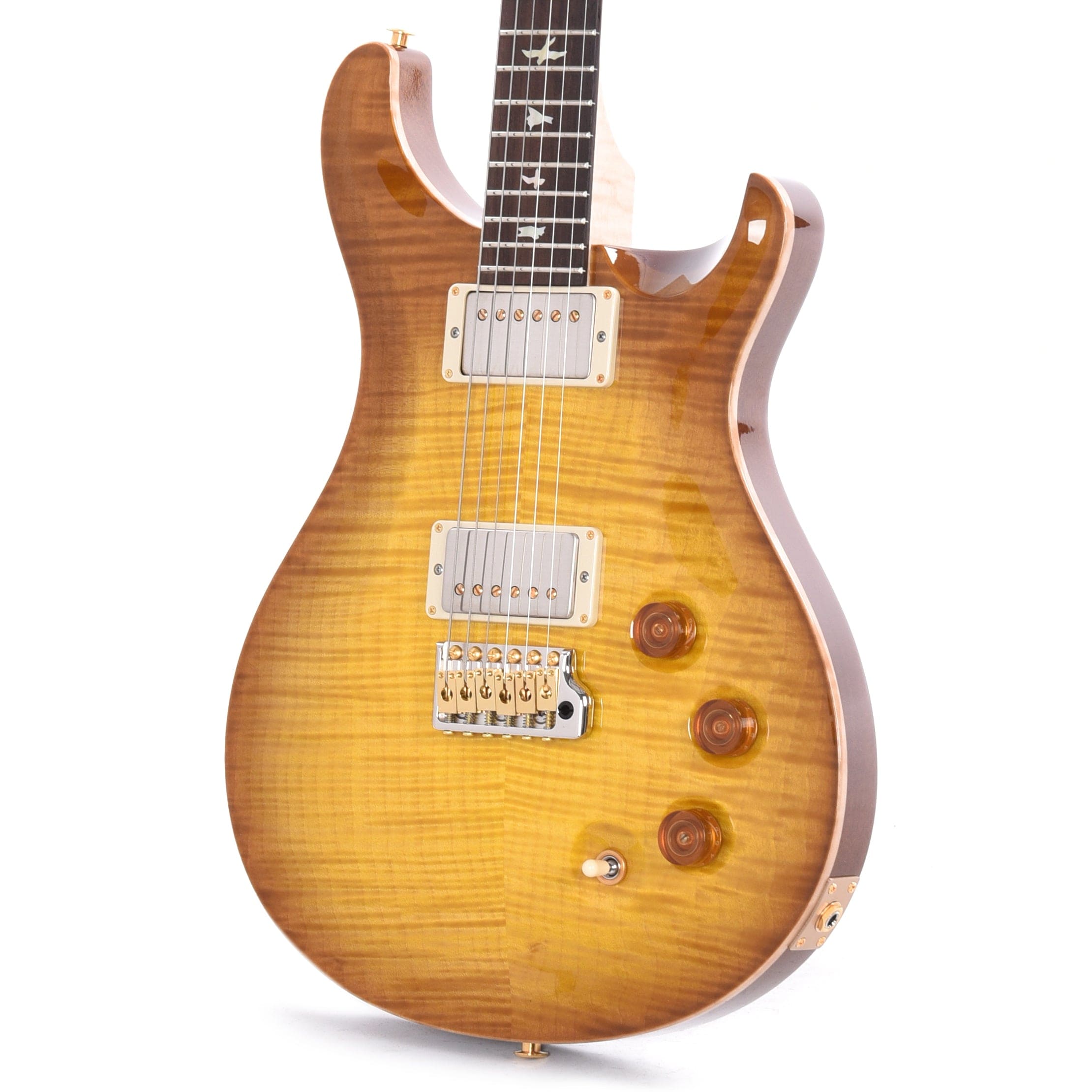 PRS Wood Library DGT 10-Top Flame Livingston Lemon Drop w/Brazilian Rosewood Fingerboard & Figured Maple Neck Electric Guitars / Solid Body