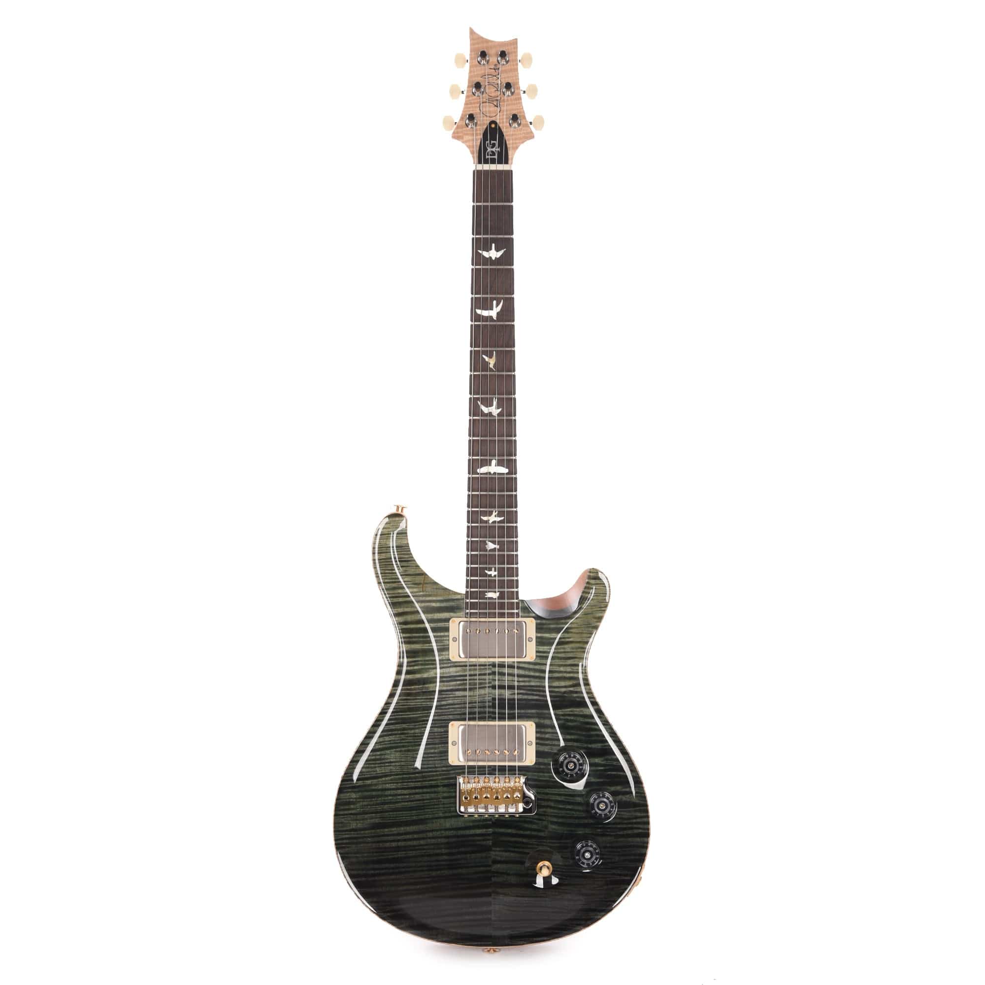 PRS Wood Library DGT 10-Top Flame Trampas Green Fade w/Brazilian Rosewood Fingerboard & Figured Maple Neck Electric Guitars / Solid Body