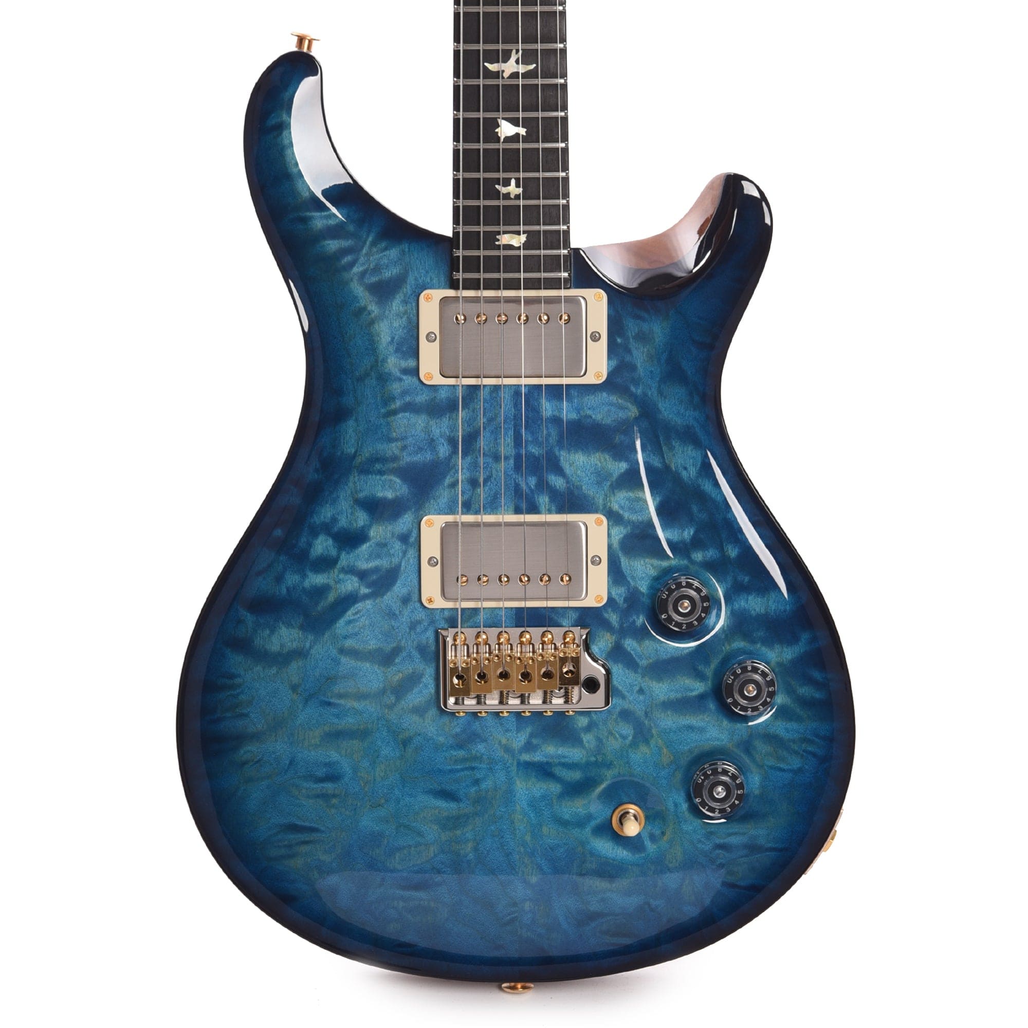 PRS Wood Library DGT 10-Top Quilt Aquableux Micro Burst w/Cobalt Bule Binding Electric Guitars / Solid Body