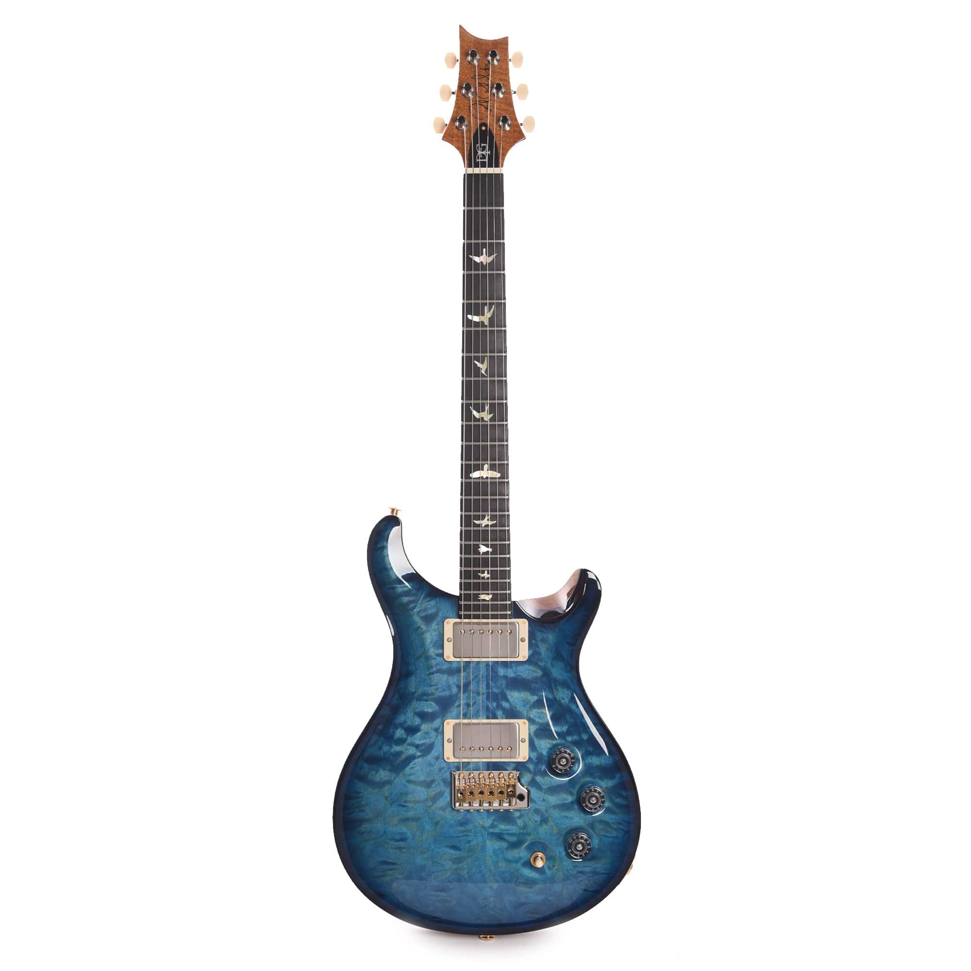 PRS Wood Library DGT 10-Top Quilt Aquableux Micro Burst w/Cobalt Bule Binding Electric Guitars / Solid Body