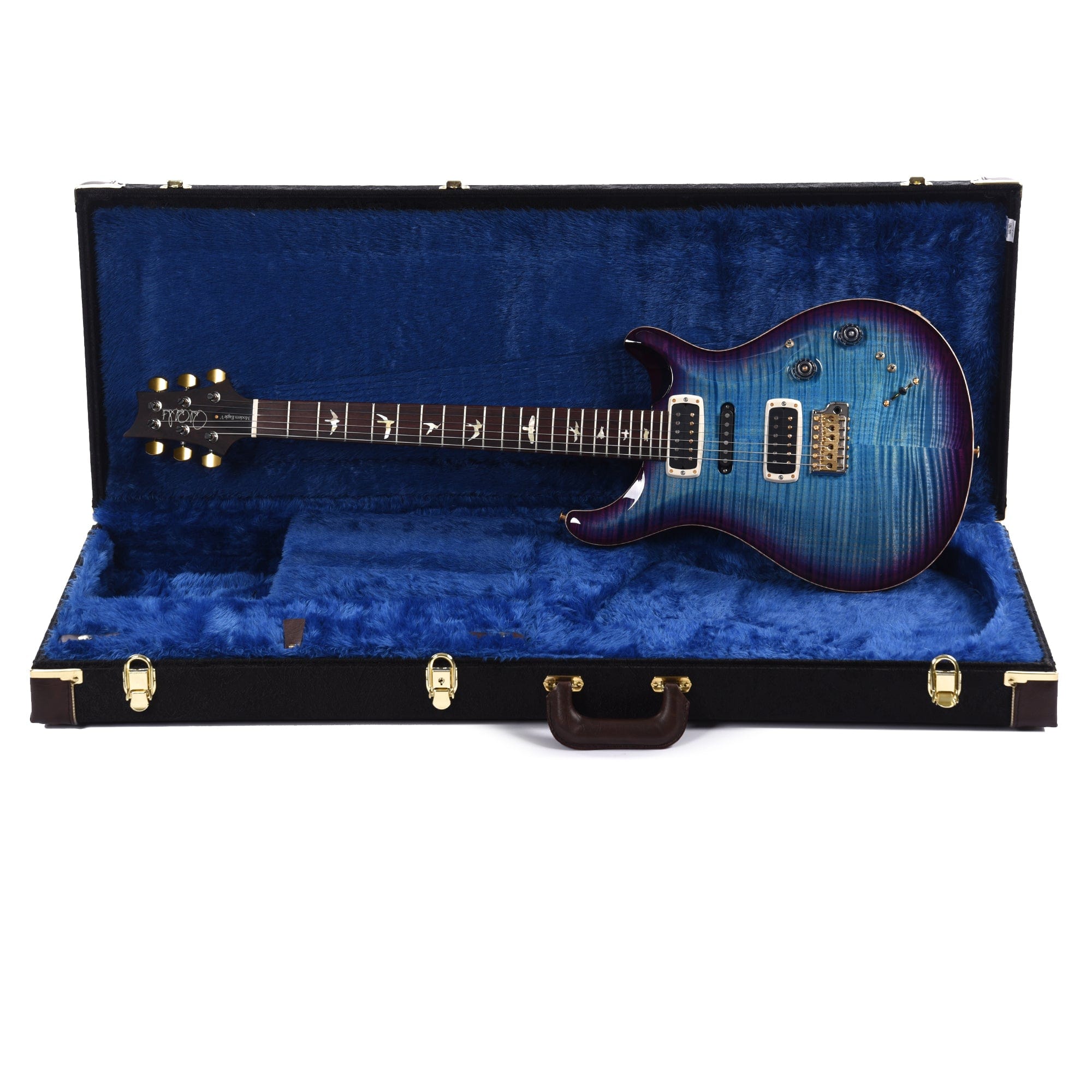 PRS Wood Library Modern Eagle V 10-Top Flame Aquableux Purple Burst w/Cocobolo Fingerboard & Stained Figured Maple Neck Electric Guitars / Solid Body