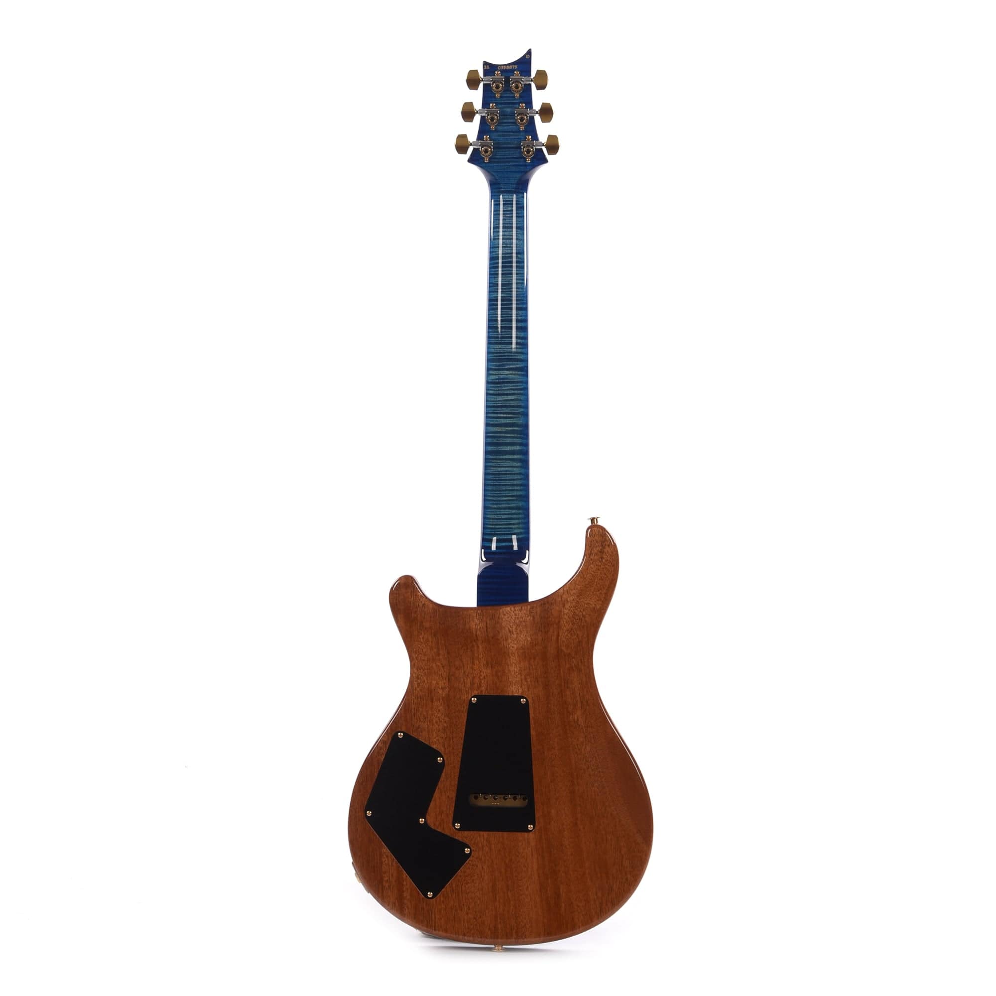 PRS Wood Library Modern Eagle V 10-Top Quilt Faded Blue Burst w/Blue Binding, Ebony Fingerboard, & Stained Figured Maple Neck Electric Guitars / Solid Body