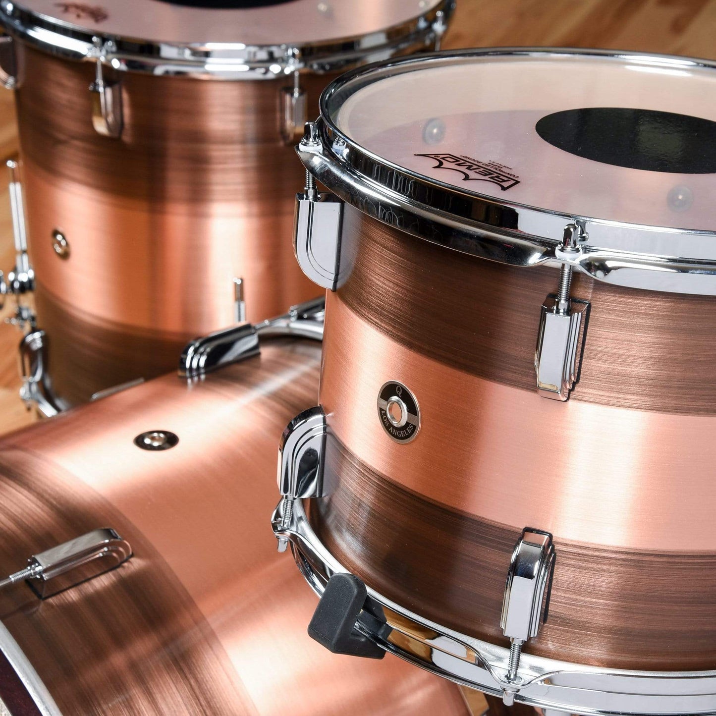 Q Drum Co. 13/16/22 3pc. Copper Drum Kit Blackened Patina Duco Drums and Percussion / Acoustic Drums / Full Acoustic Kits