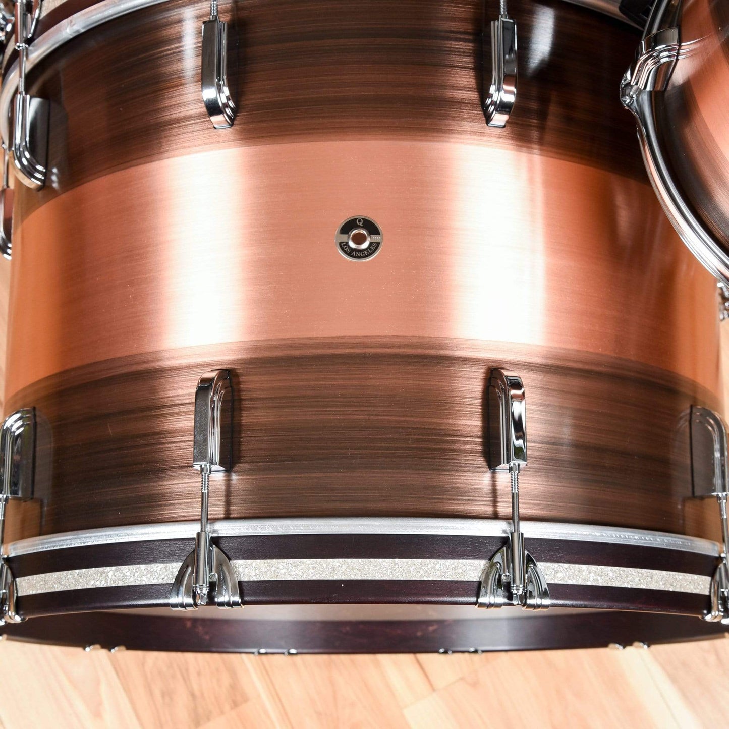 Q Drum Co. 13/16/24 3pc. Copper Drum Kit Blackened Patina Duco Drums and Percussion / Acoustic Drums / Full Acoustic Kits