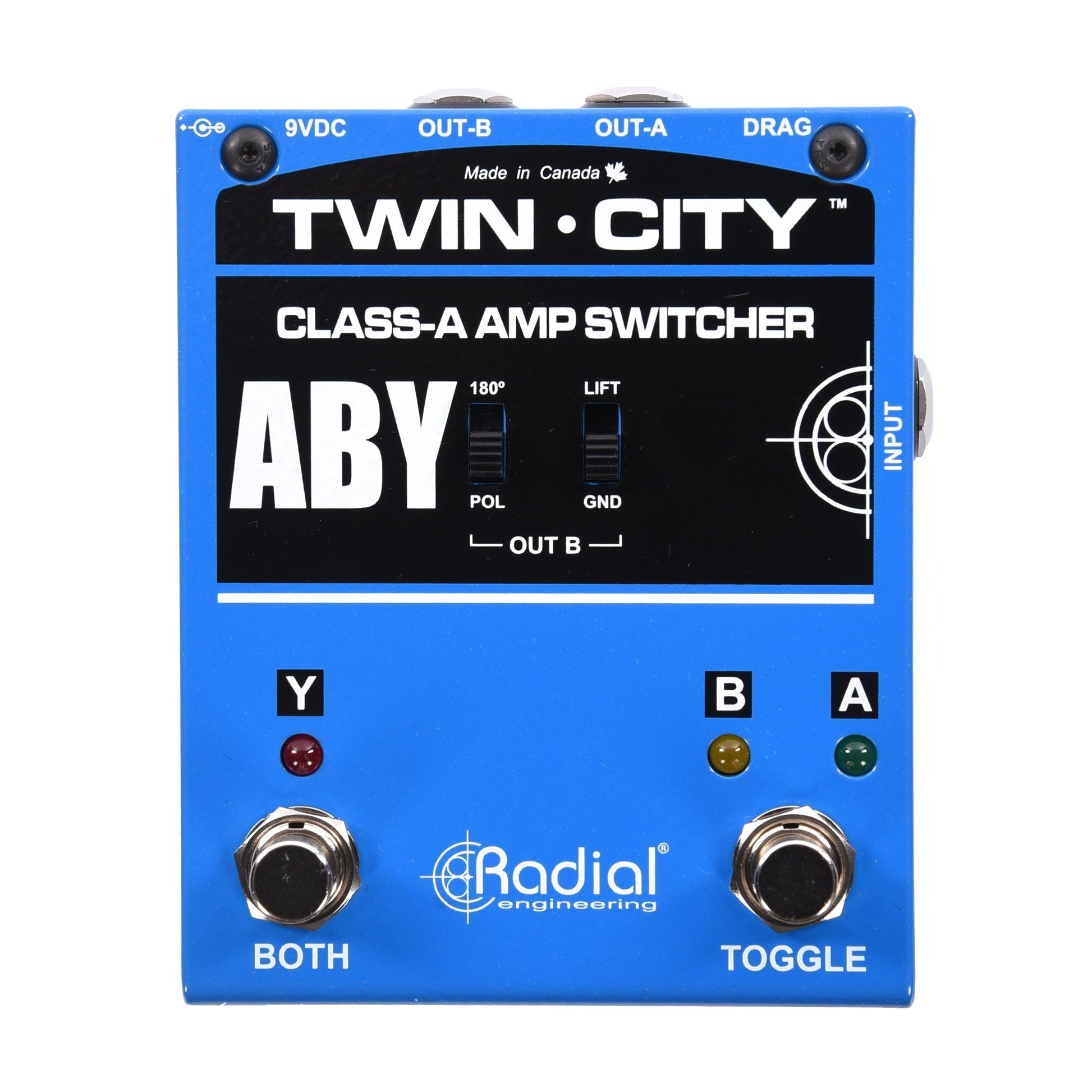 Radial Engineering Bones R800-7115 Twin City A-B-Y Footswitch Effects and Pedals / Controllers, Volume and Expression