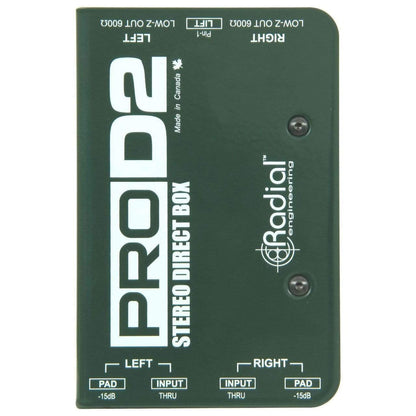 Radial Pro-D2 Passive 2-Channel Direct Box Pro Audio / DI Boxes