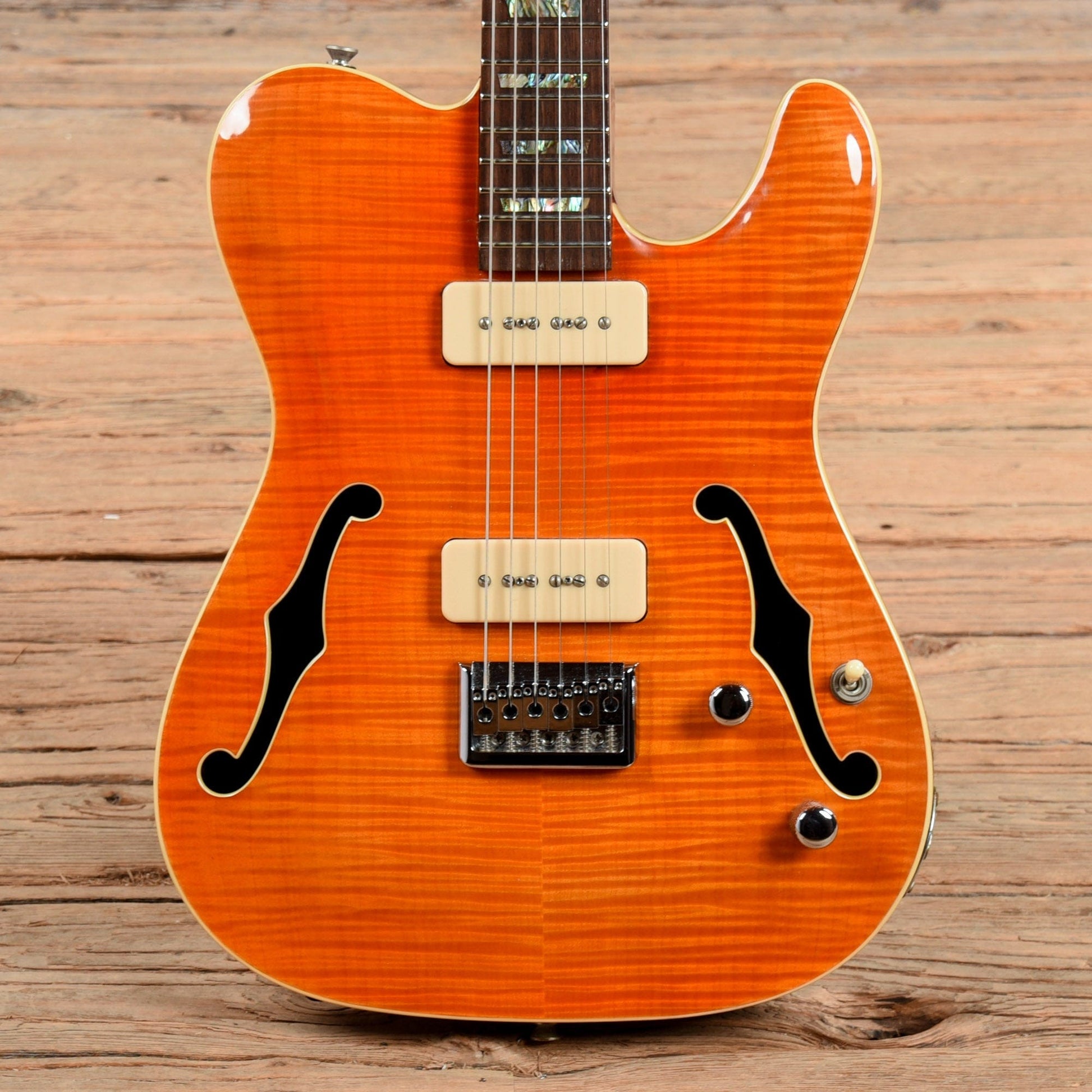 Raven West Guitars T-Style Thinline Sunburst Electric Guitars / Semi-Hollow