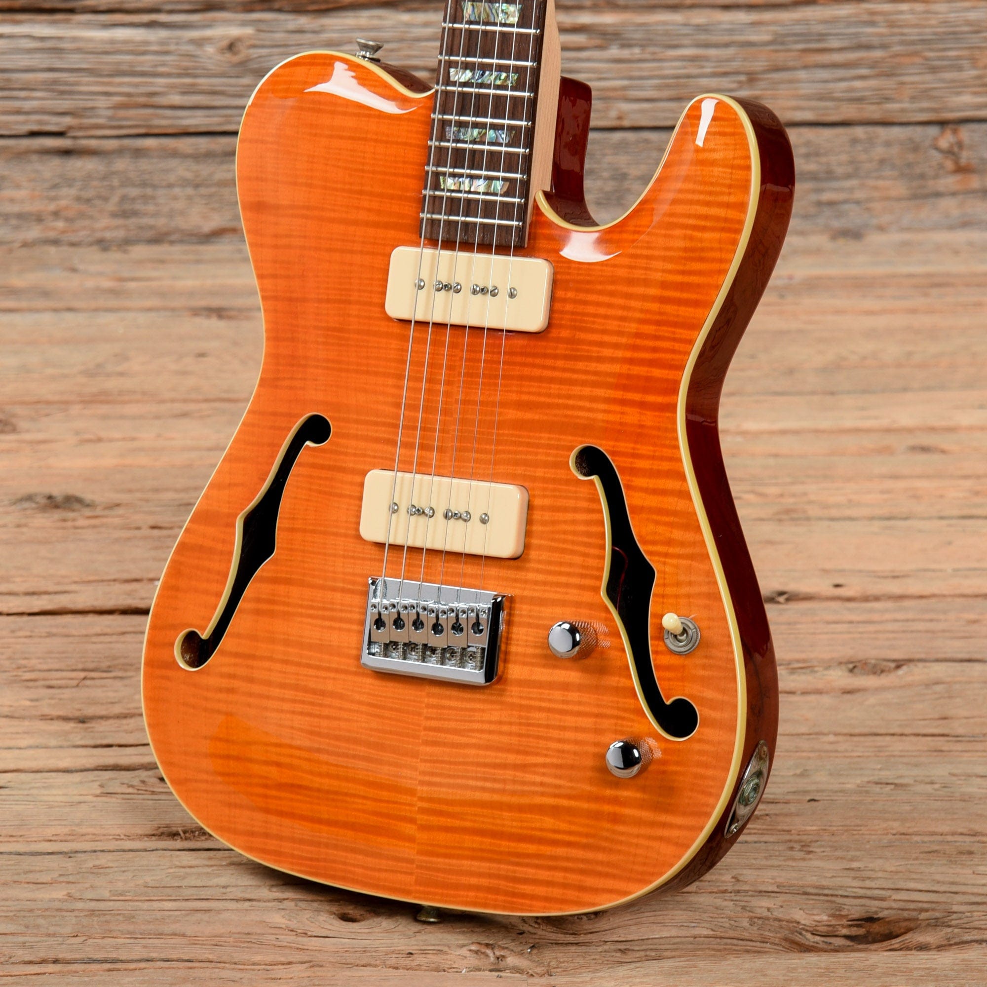 Raven West Guitars T-Style Thinline Sunburst – Chicago Music Exchange