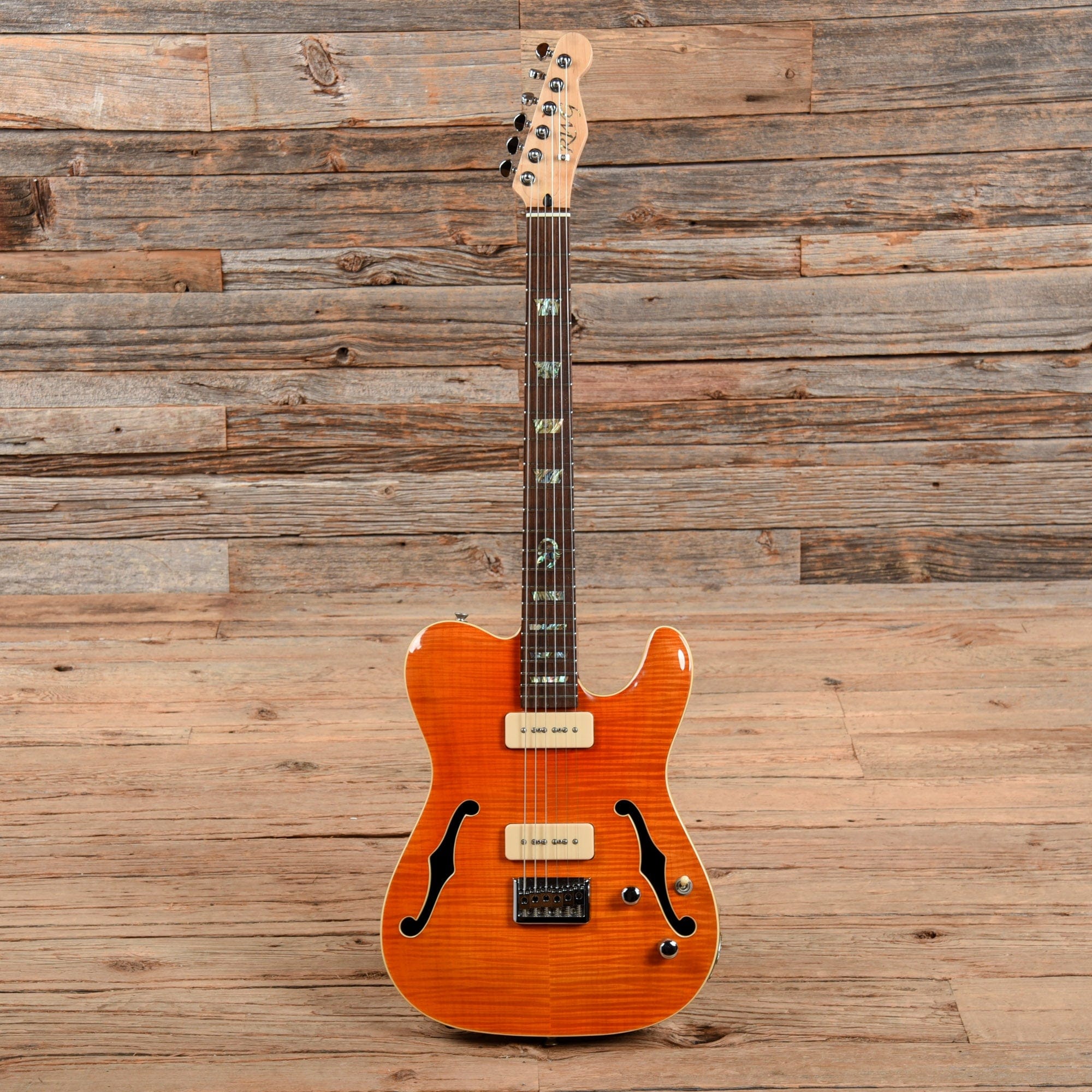 Raven West Guitars T-Style Thinline Sunburst – Chicago Music Exchange