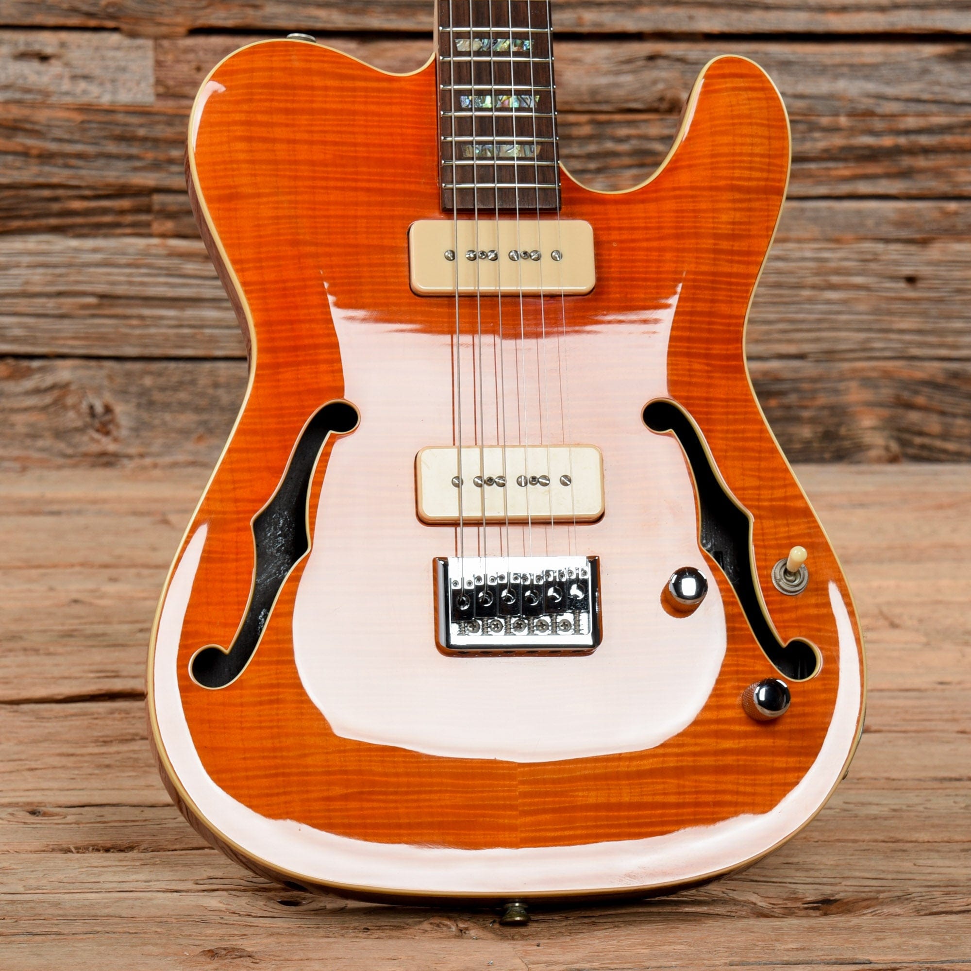 Raven West Guitars T-Style Thinline Sunburst – Chicago Music Exchange