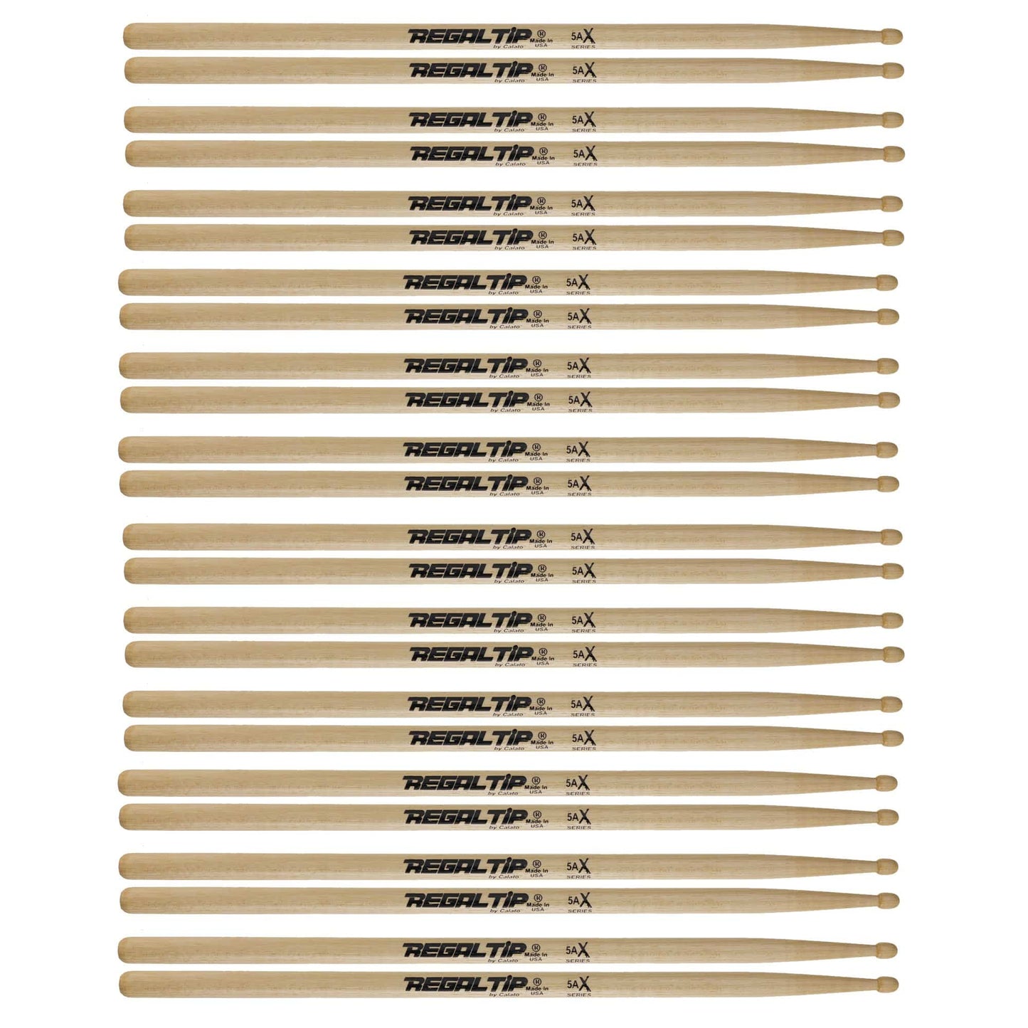 Regal Tip 5AX Wood Tip Drum Sticks (12 Pair Bundle) Drums and Percussion / Parts and Accessories / Drum Sticks and Mallets