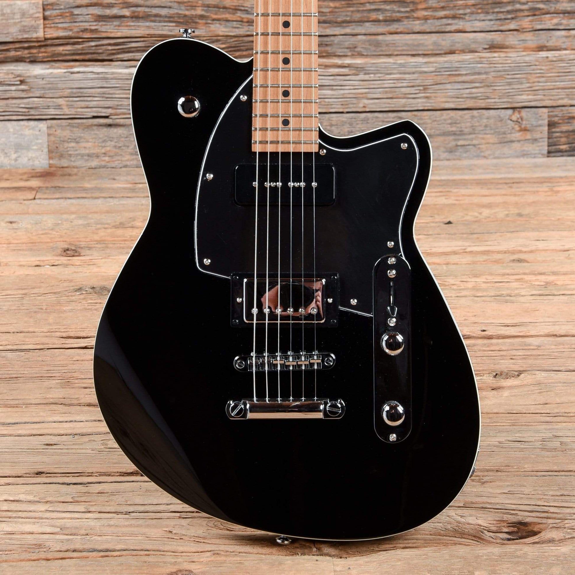 Reverend Double Agent OG Midnight Black Electric Guitars / Solid Body