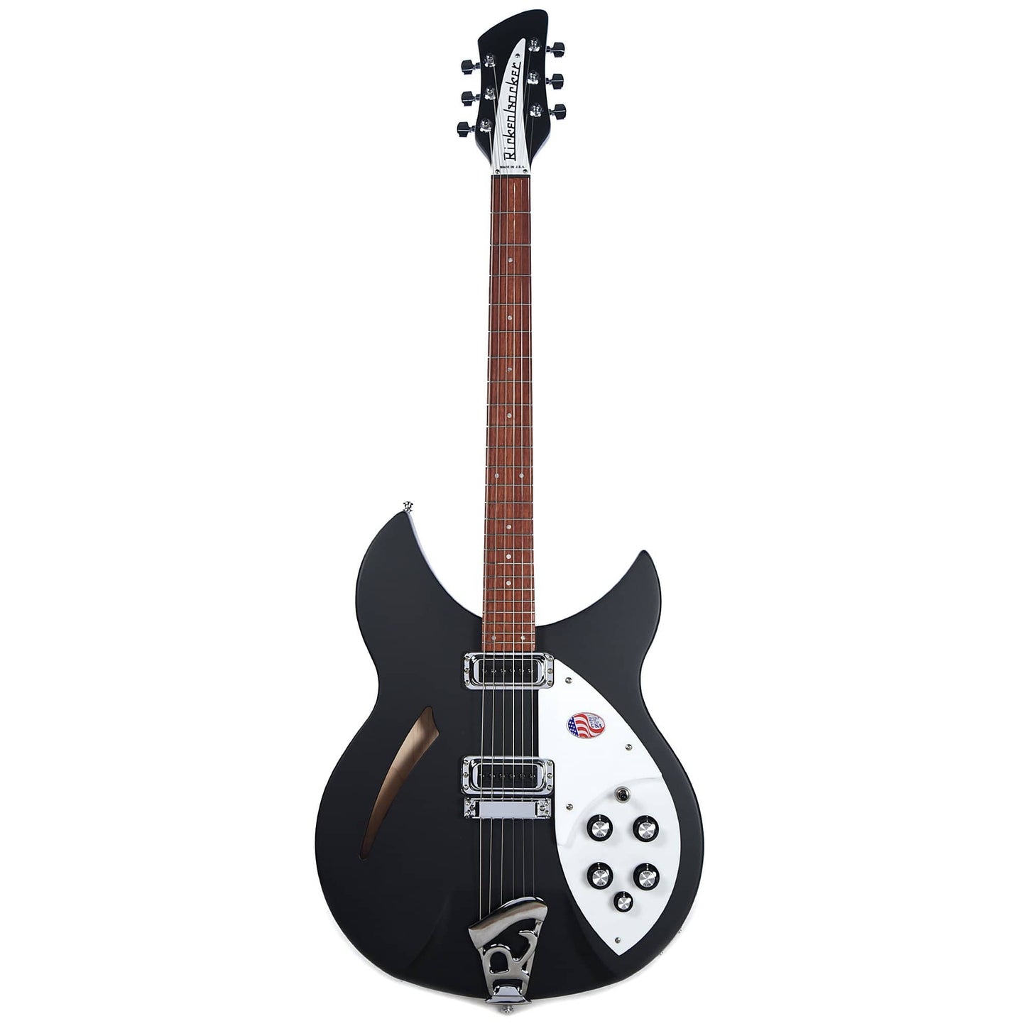 Rickenbacker 330 Matte Black Electric Guitars / Semi-Hollow