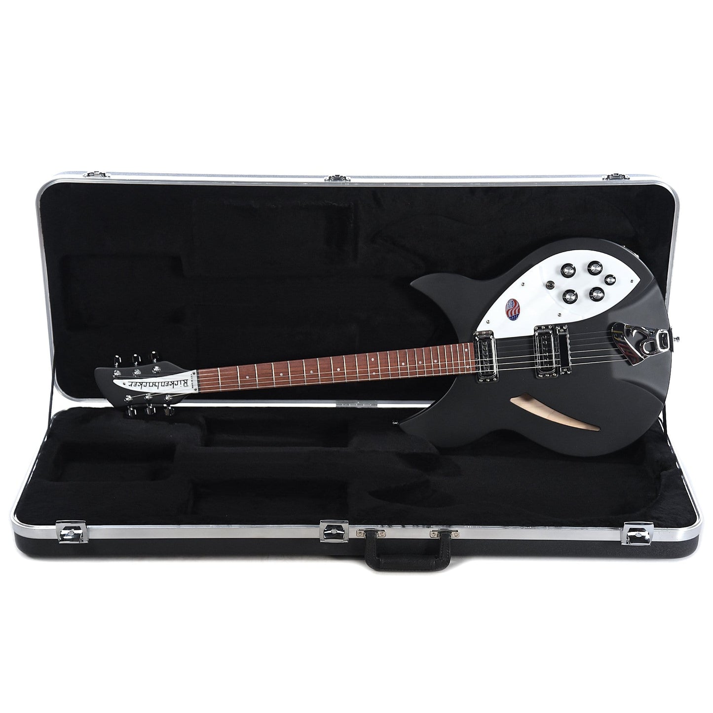 Rickenbacker 330 Matte Black Electric Guitars / Semi-Hollow