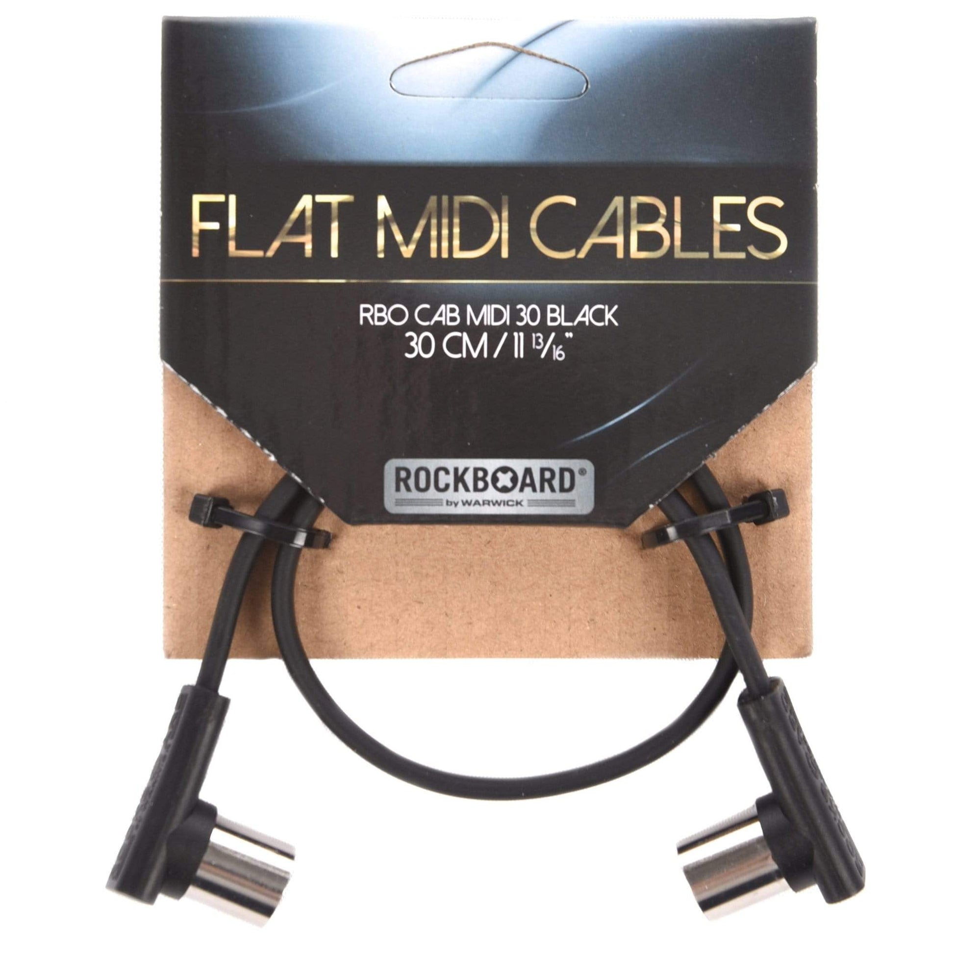 Rockgear Midi Cable, 30cm / 11.81" Black Accessories / Cables