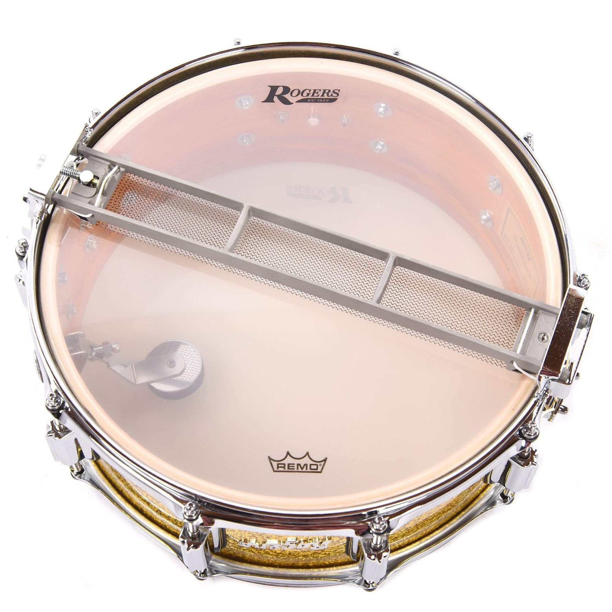 Rogers 5x14 Dyna-Sonic Classic Snare Drum Gold Sparkle Lacquer Drums and Percussion / Acoustic Drums / Snare